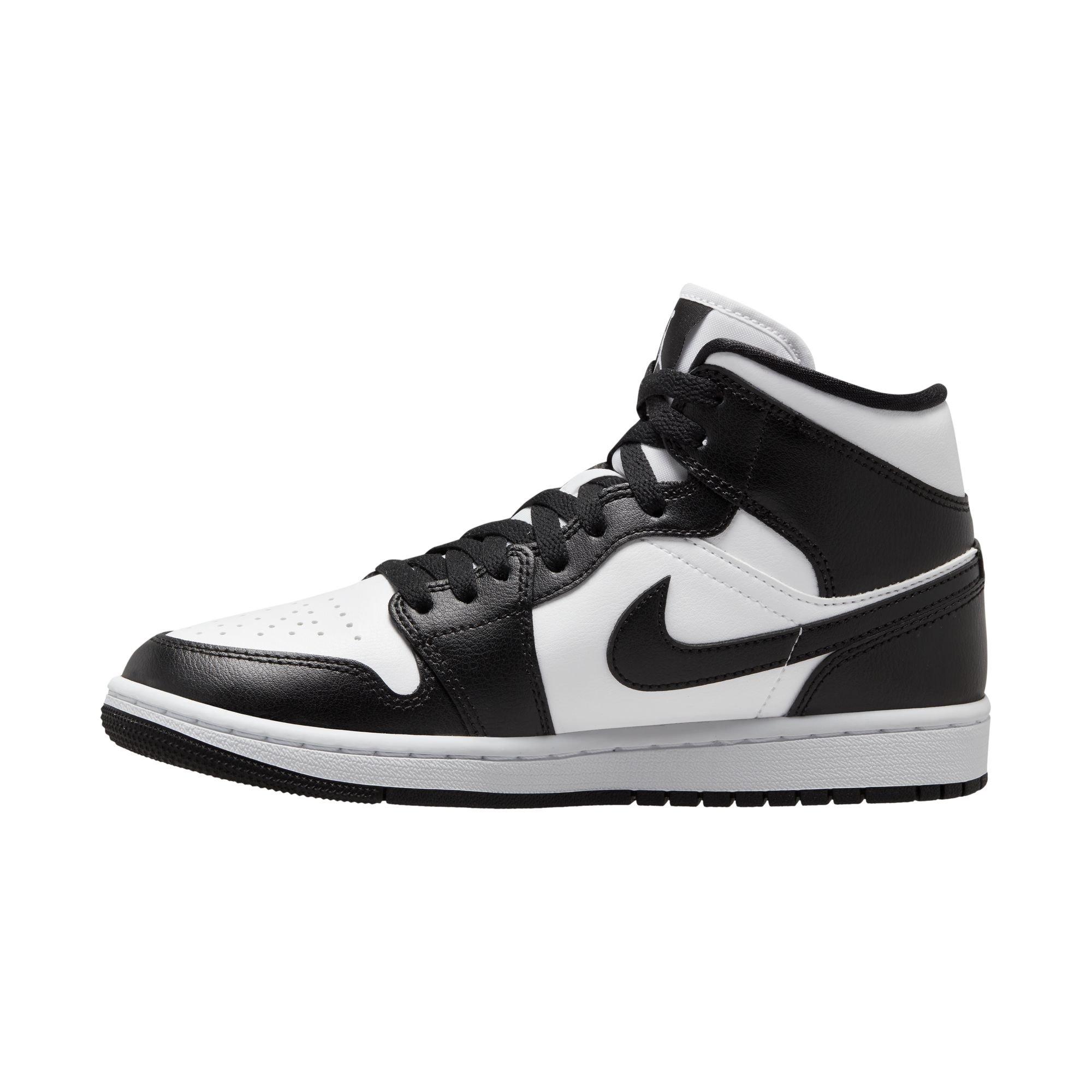 Jordan 1 Mid "White/Black" Women's Shoe - WHITE/BLACK Thumbnail View 4
