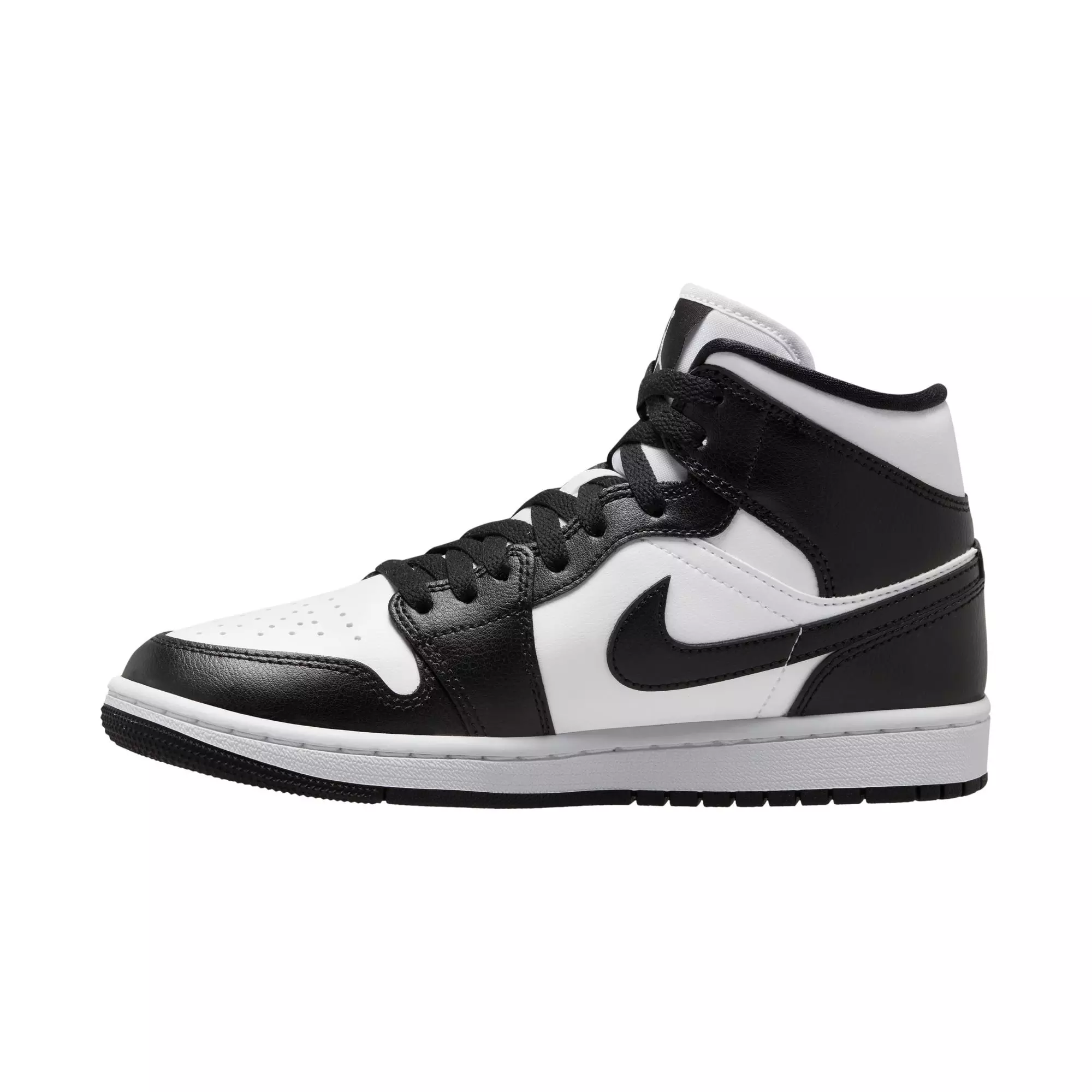 Jordan 1 Mid "White/Black" Women's Shoe - WHITE/BLACK