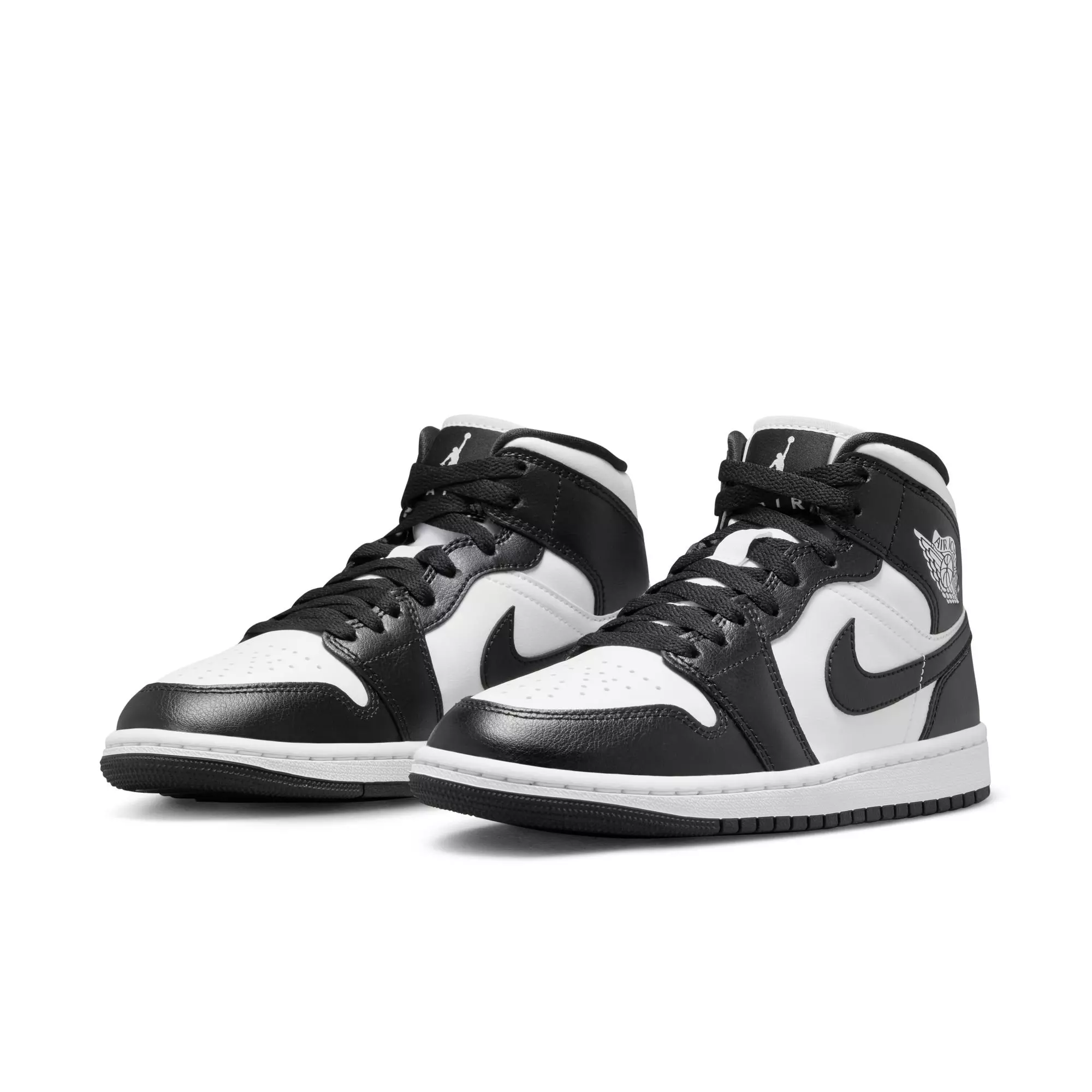 Jordan 1 Mid "White/Black" Women's Shoe - WHITE/BLACK