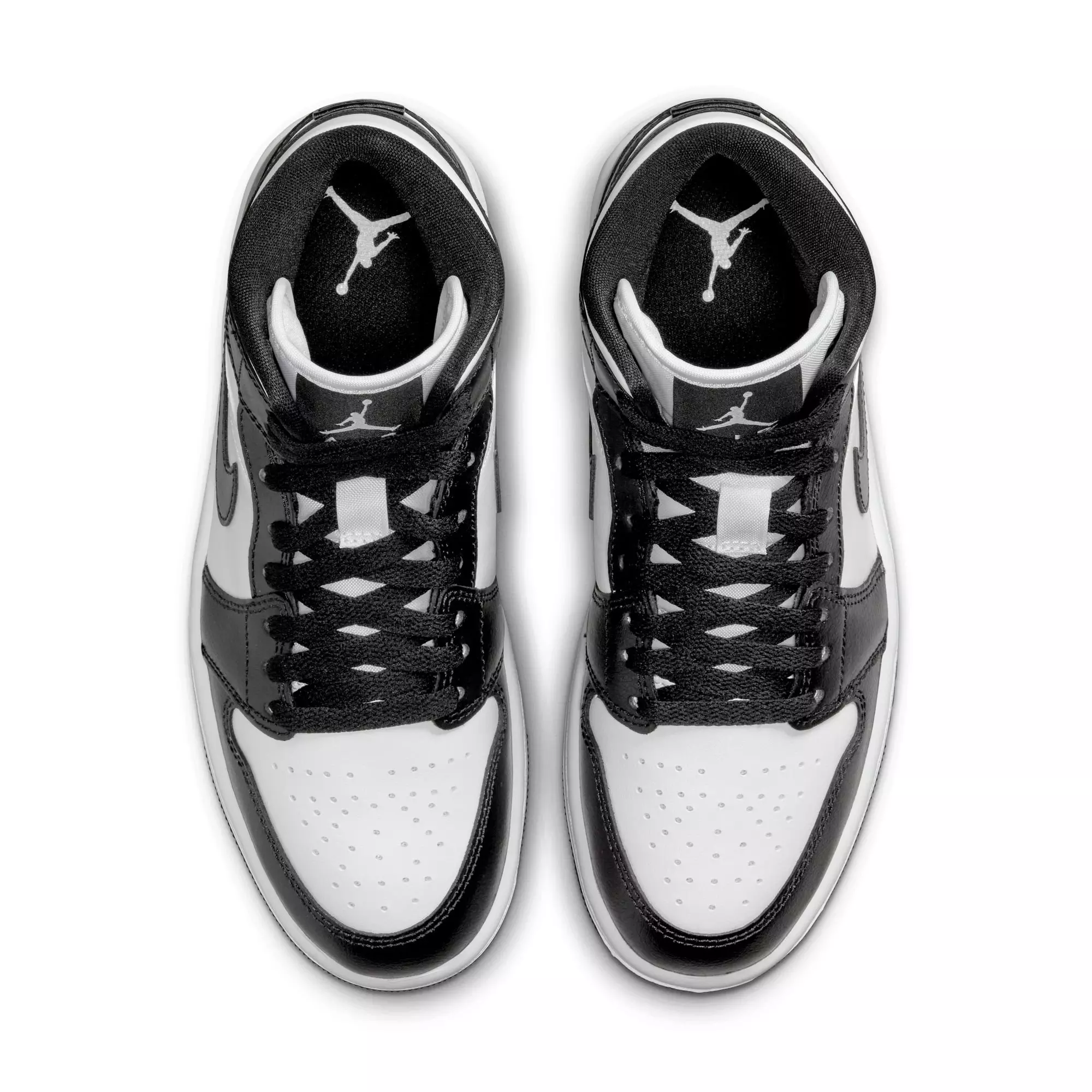 Jordan 1 Mid "White/Black" Women's Shoe - WHITE/BLACK
