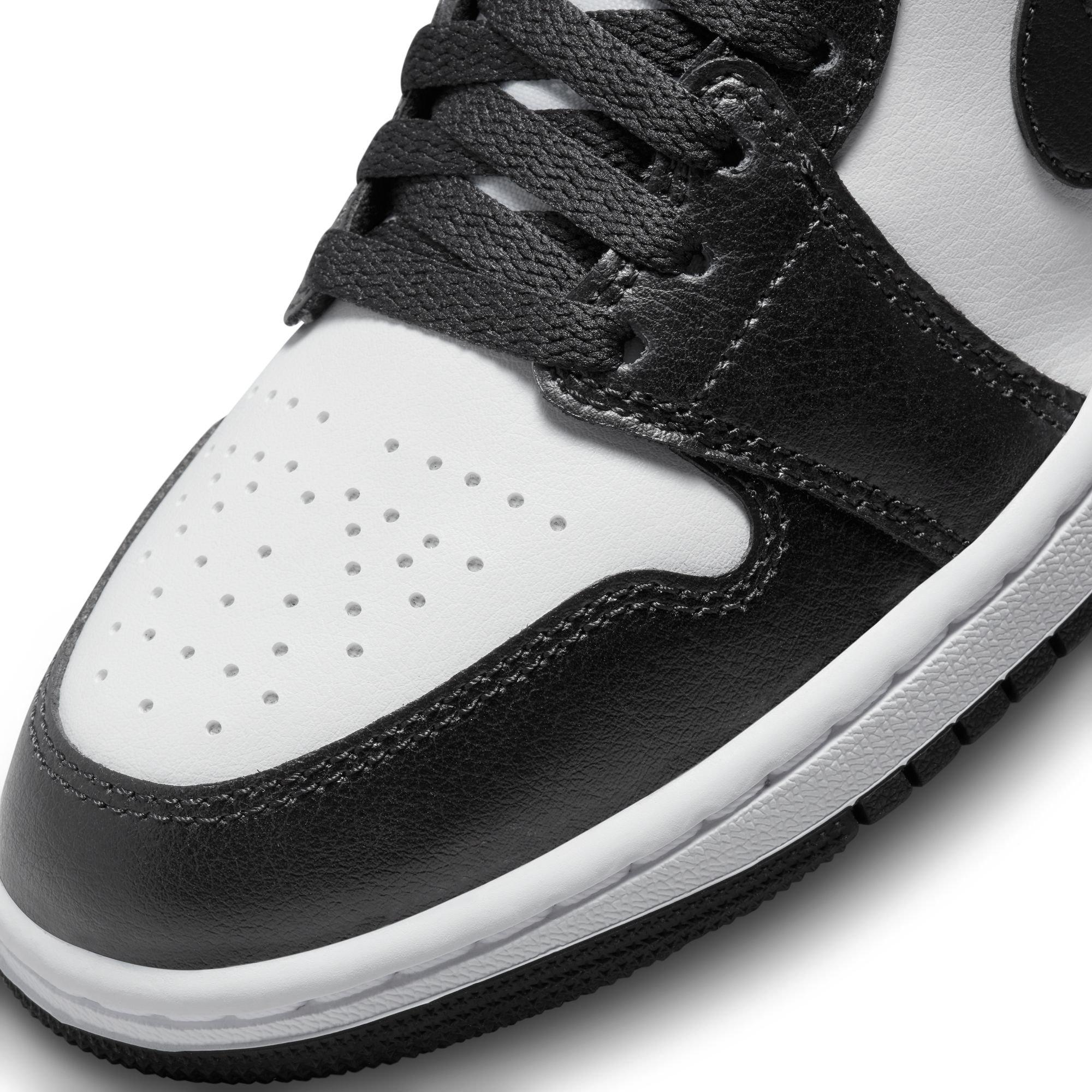 Jordan 1 Mid "White/Black" Women's Shoe - WHITE/BLACK Thumbnail View 10