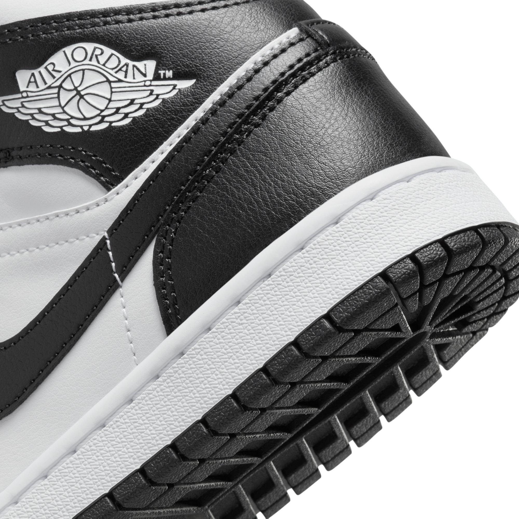 Jordan 1 Mid "White/Black" Women's Shoe - WHITE/BLACK Thumbnail View 11