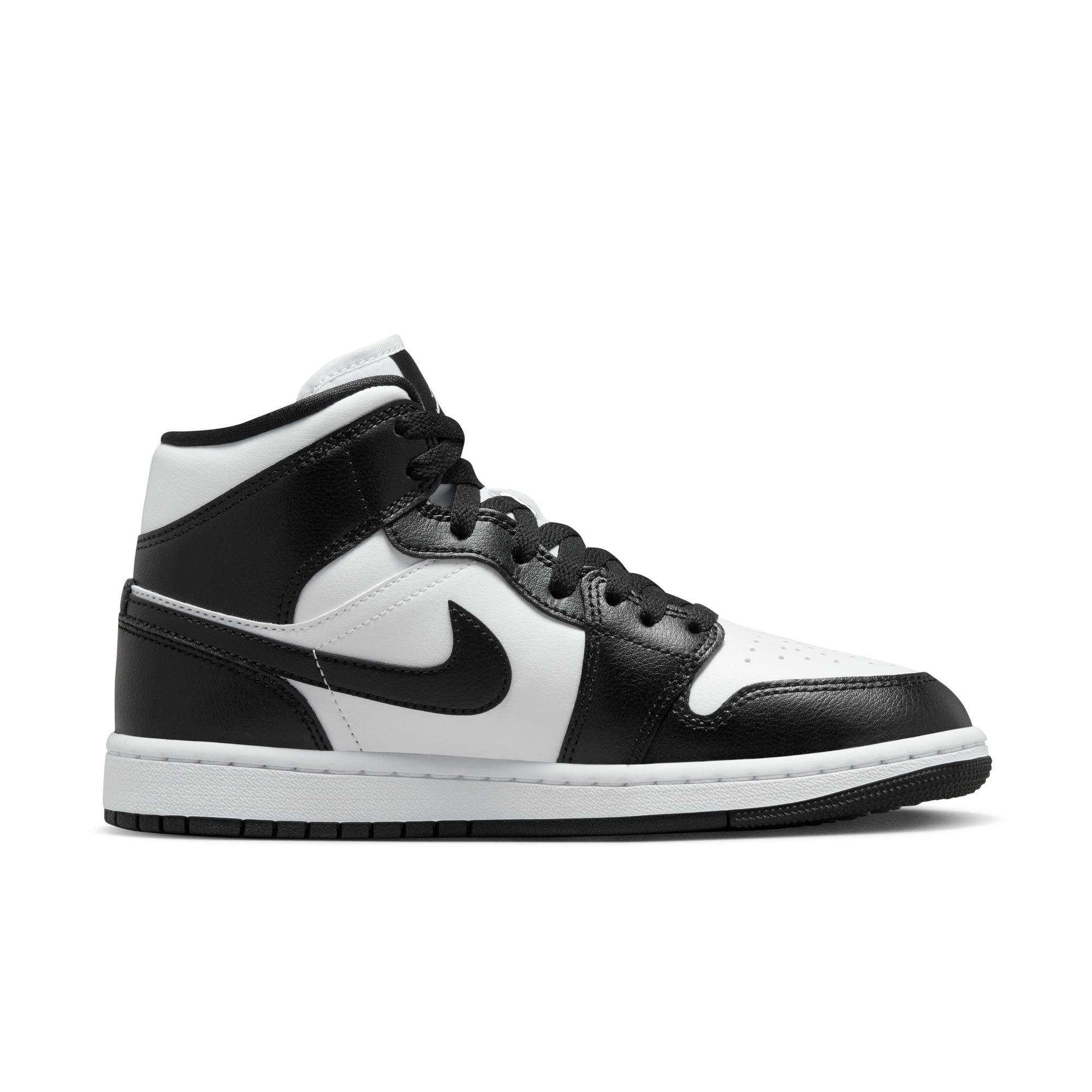 Jordan 1 Mid "White/Black" Women's Shoe - WHITE/BLACK Thumbnail View 2