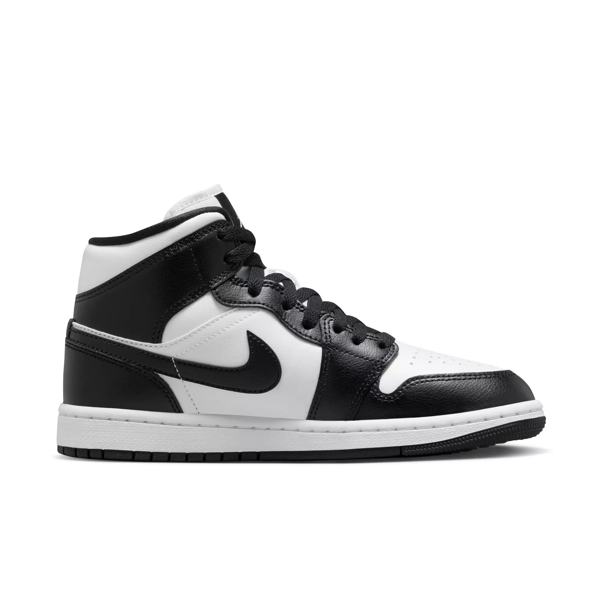Jordan 1 Mid "White/Black" Women's Shoe - WHITE/BLACK
