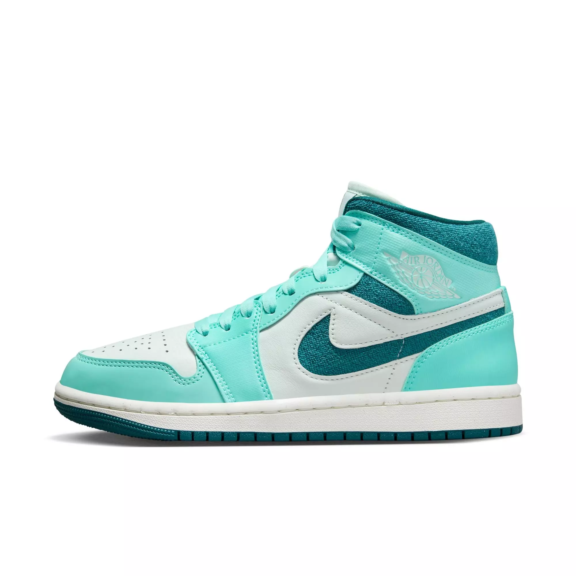 Jordan 1 Mid SE "Bleached Turquoise/Sky J Teal/Barely Green/Sail" Women's Shoe - TURQUOISE