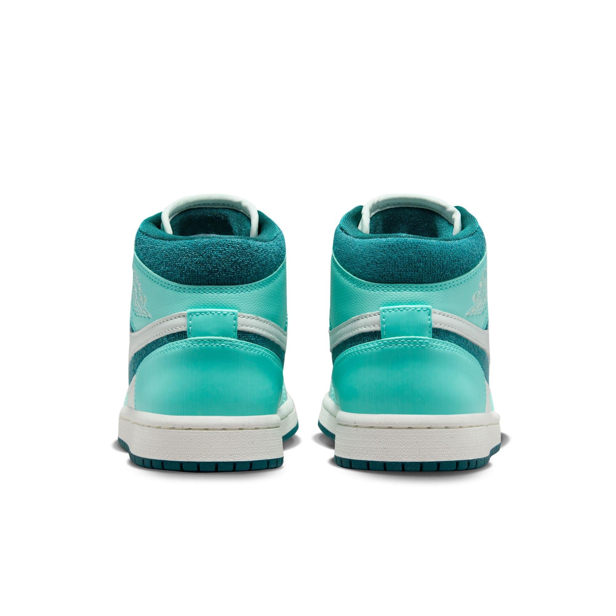 Jordan 1 Mid SE "Bleached Turquoise/Sky J Teal/Barely Green/Sail" Women's Shoe - TURQUOISE Thumbnail View 5