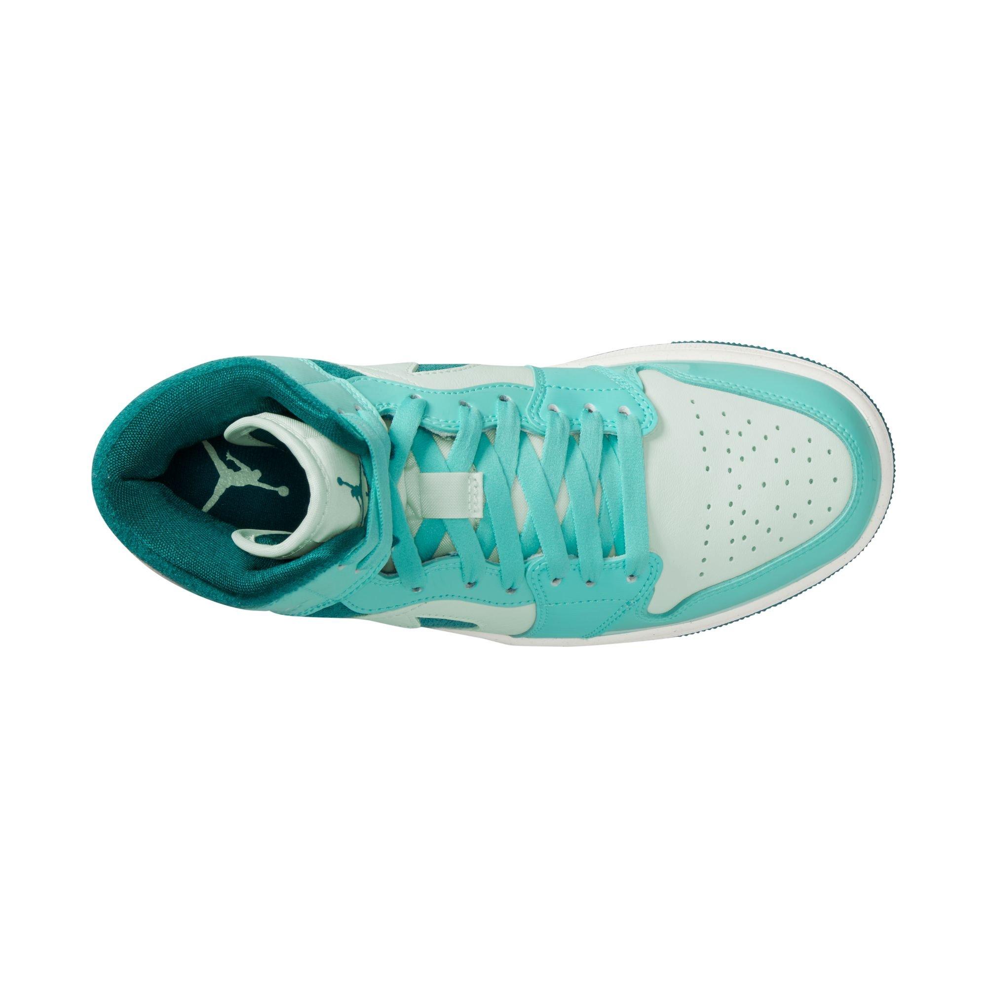 Jordan 1 Mid SE "Bleached Turquoise/Sky J Teal/Barely Green/Sail" Women's Shoe - TURQUOISE Thumbnail View 7