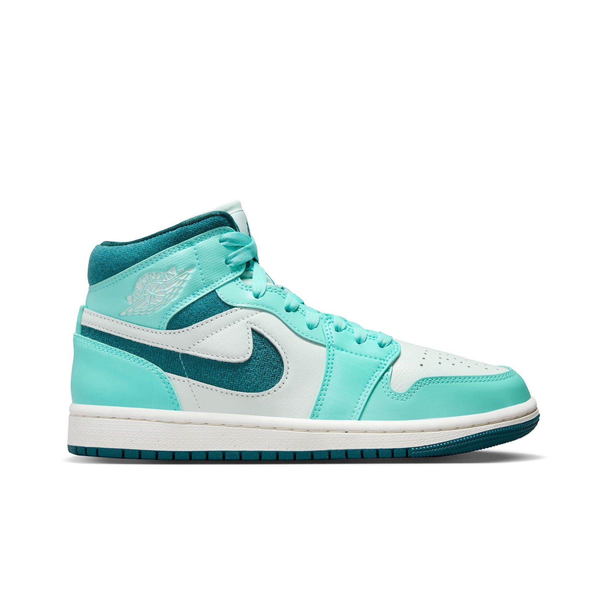 Jordan 1 Mid SE "Bleached Turquoise/Sky J Teal/Barely Green/Sail" Women's Shoe - TURQUOISE Thumbnail View 1