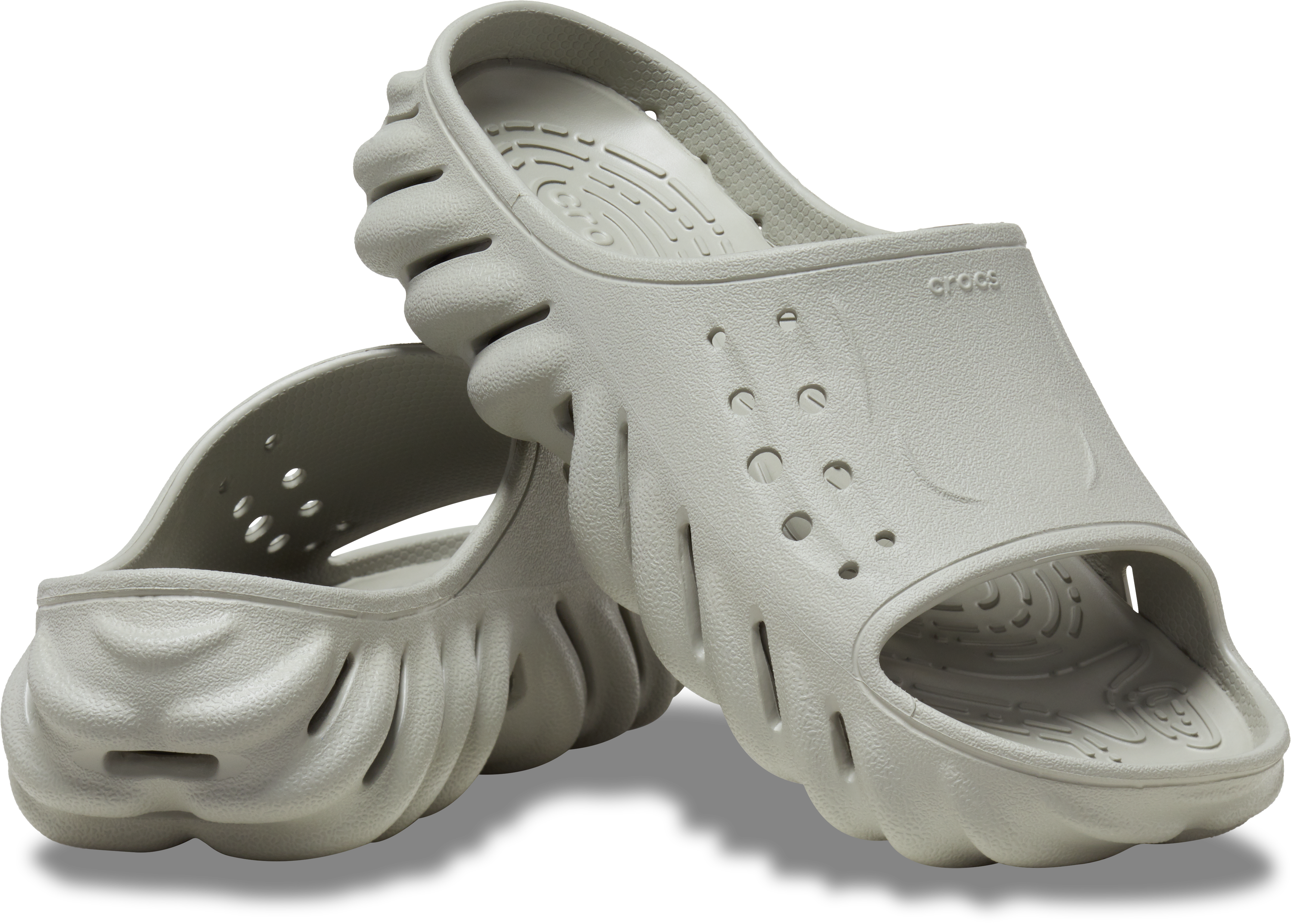 Crocs Echo "Elephant Grey" Men's Slide - GREY Thumbnail View 3