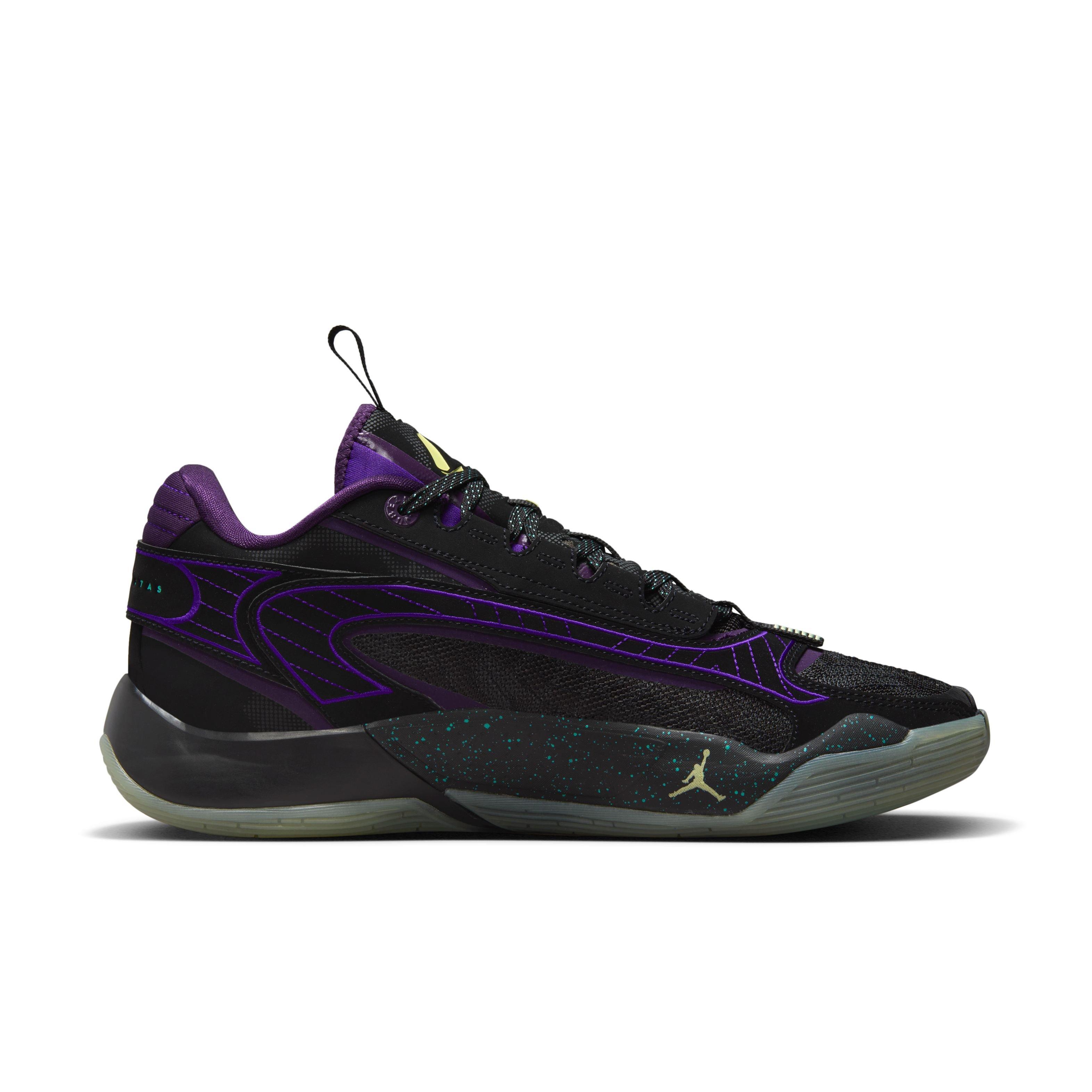 Jordan Luka 2 "Luk.AI" Men's Basketball Shoe -  BLACK/GLOW/GRAND PURPLE Thumbnail View 2