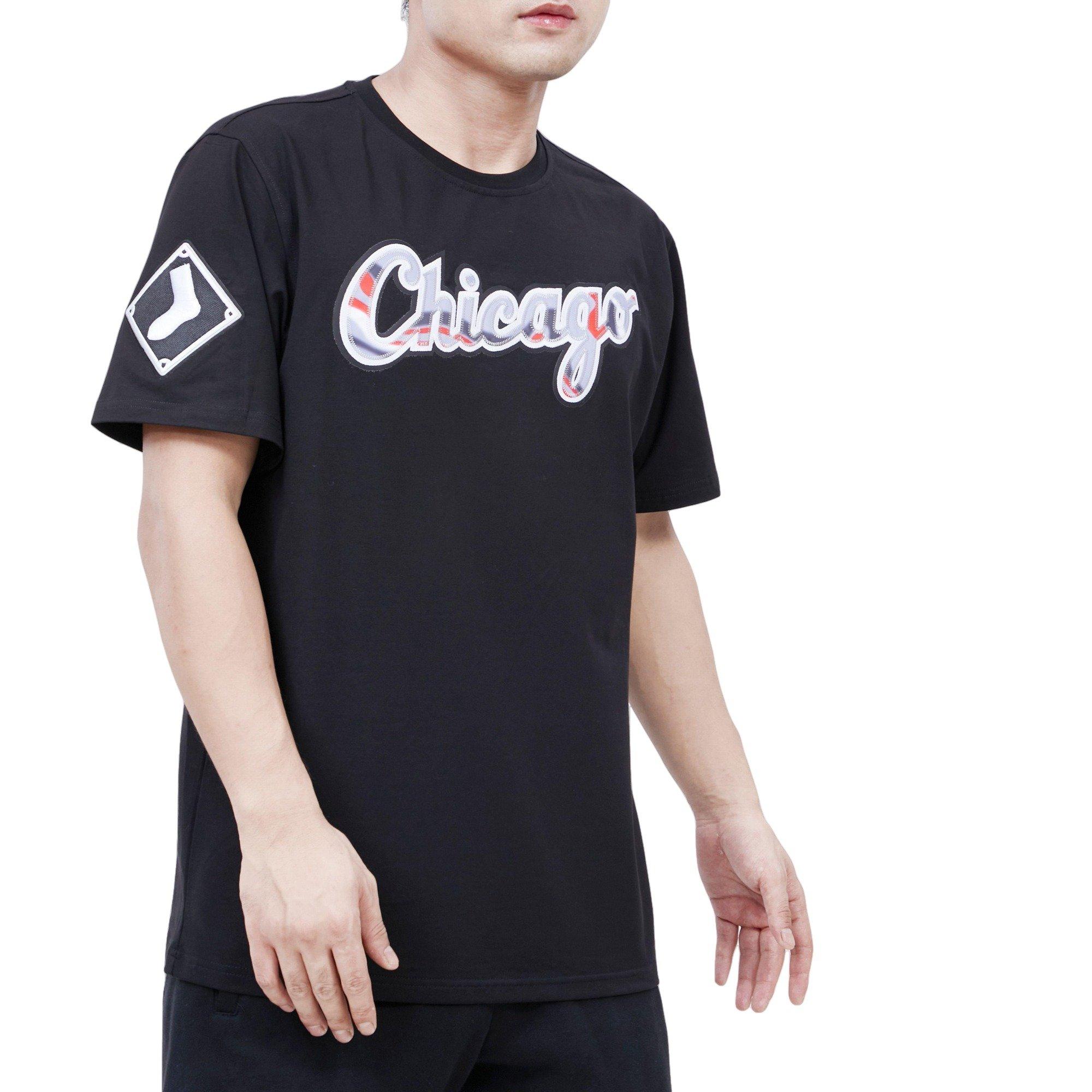 Pro Standard Men's Chicago White Sox Swirl Short Sleeve Top - BLACK Thumbnail View 4