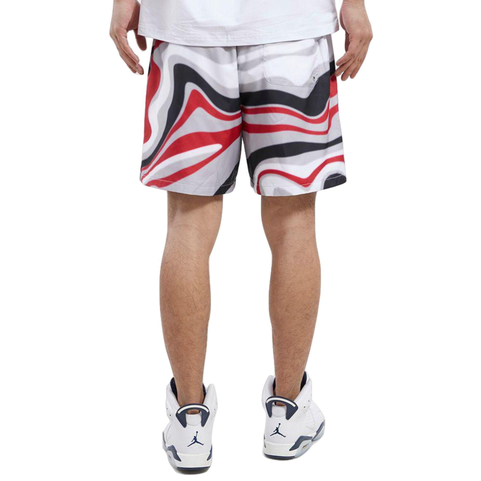 Pro Standard Men's Chicago White Sox Swirl Woven Shorts - BLACK/RED Thumbnail View 2