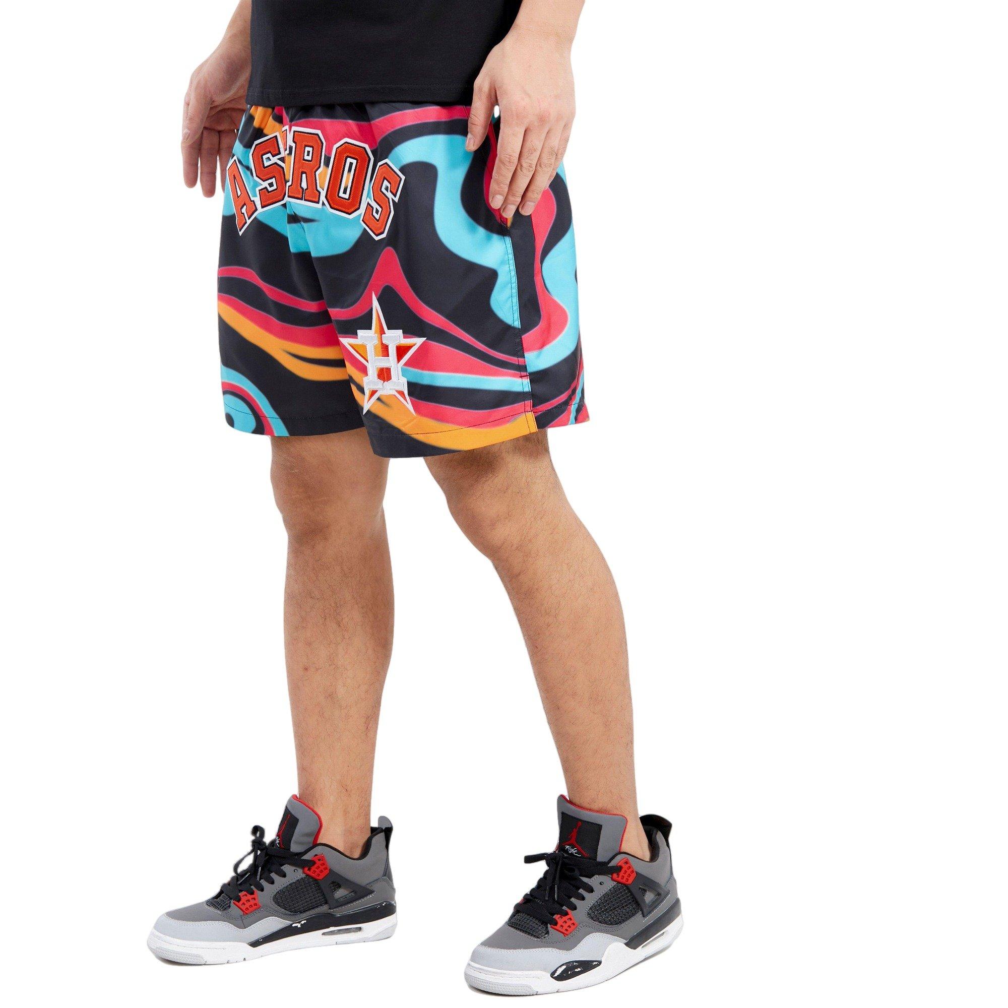 Pro Standard Men's Houston Astros Swirl Woven Shorts - MULTI-COLOR Thumbnail View 3