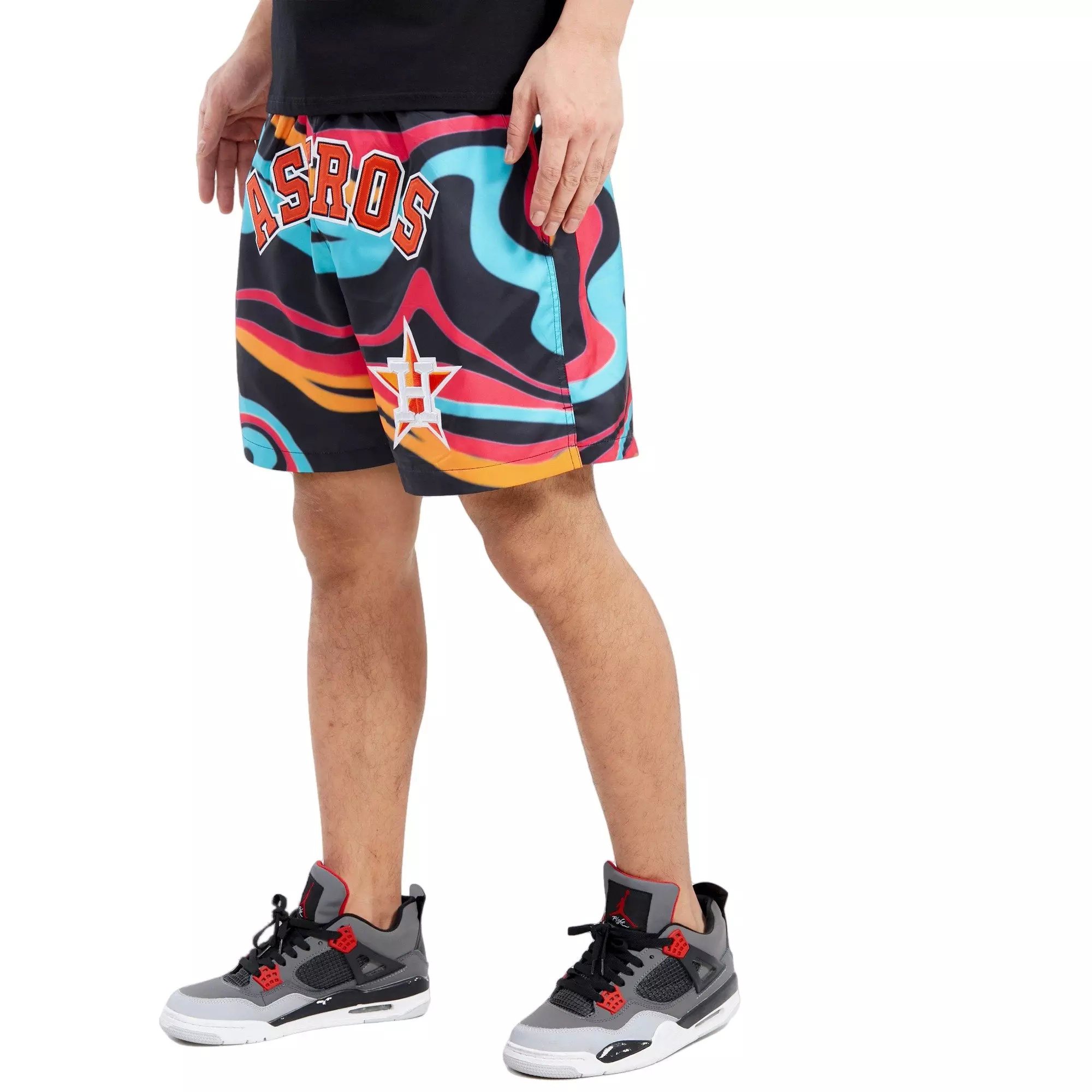 Pro Standard Men's Houston Astros Swirl Woven Shorts - MULTI-COLOR
