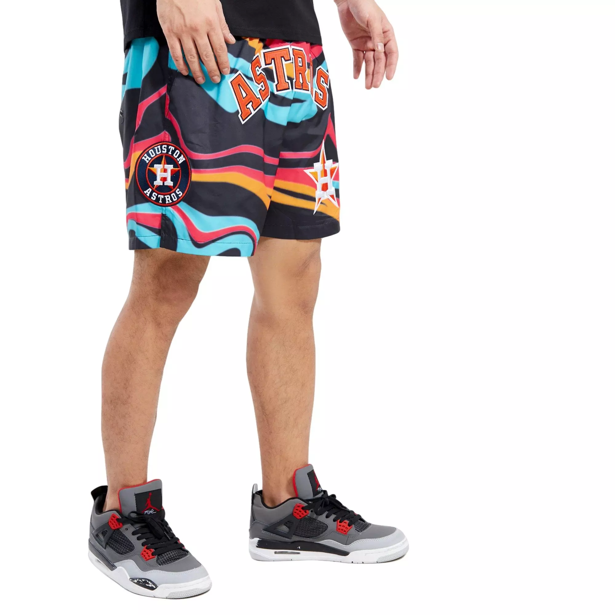 Pro Standard Men's Houston Astros Swirl Woven Shorts - MULTI-COLOR
