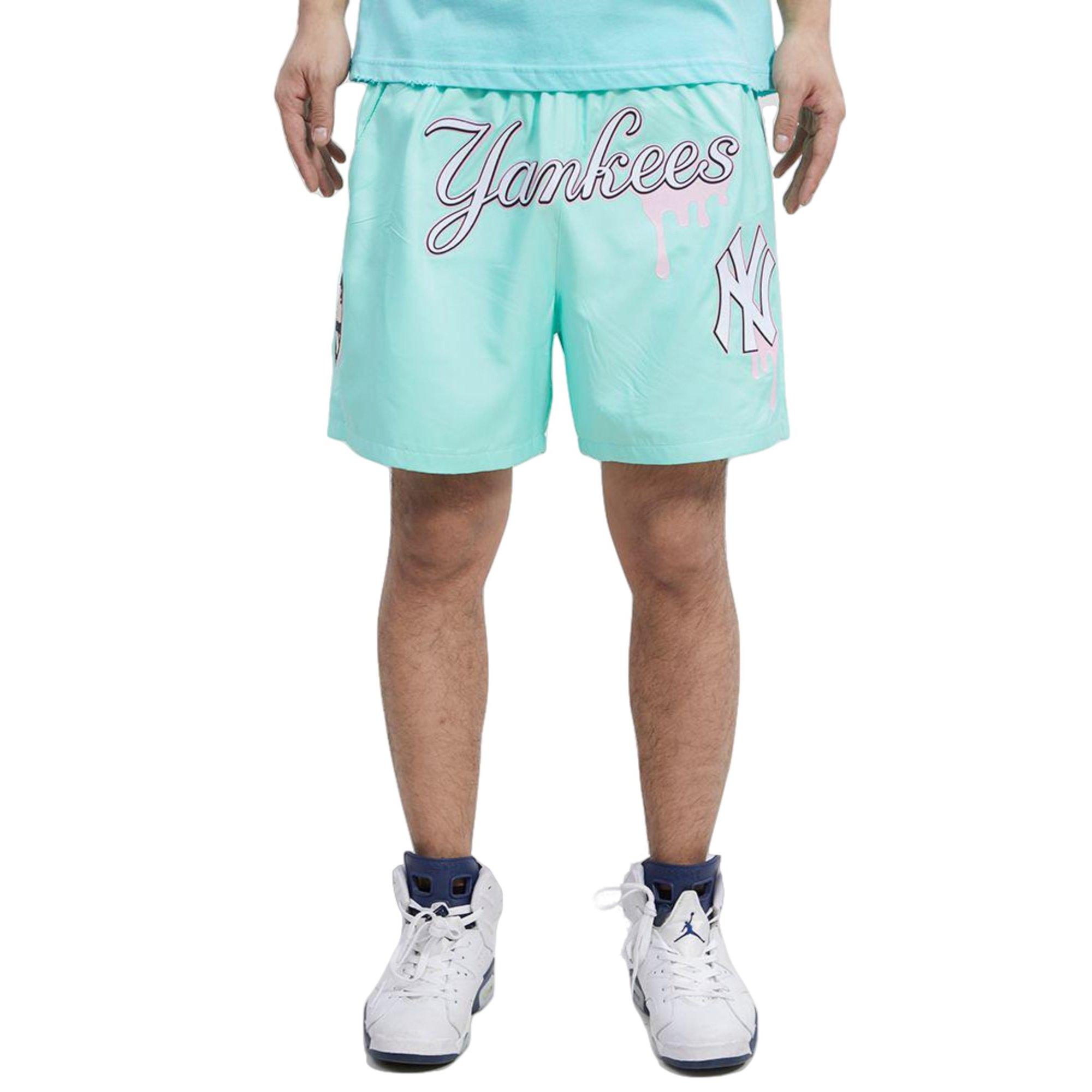 Pro Standard Men's New York Yankees Drip Logo Woven Shorts - MINT Thumbnail View 1