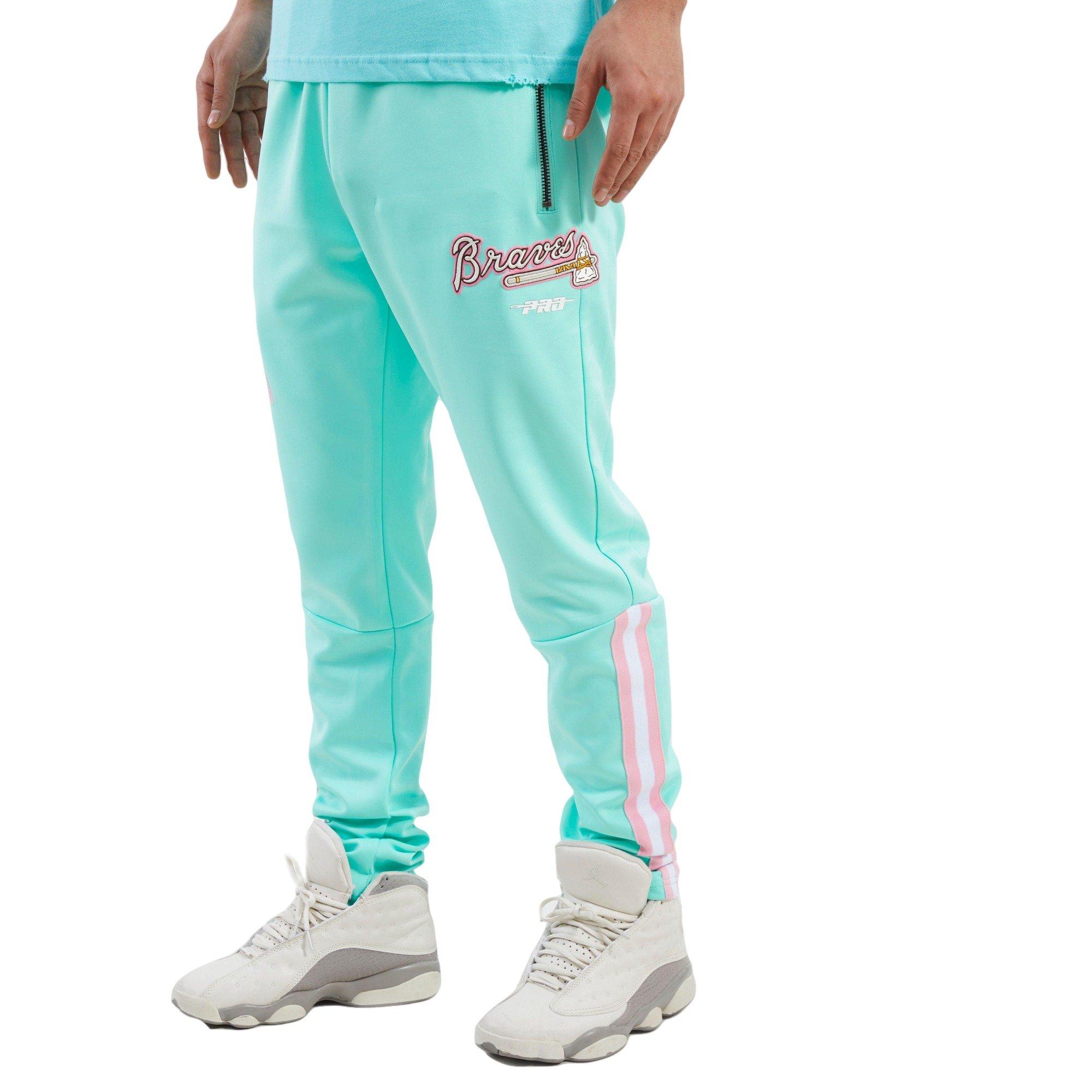 Pro Standard Men's Atlanta Braves Drip Track Pants - MINT Thumbnail View 3