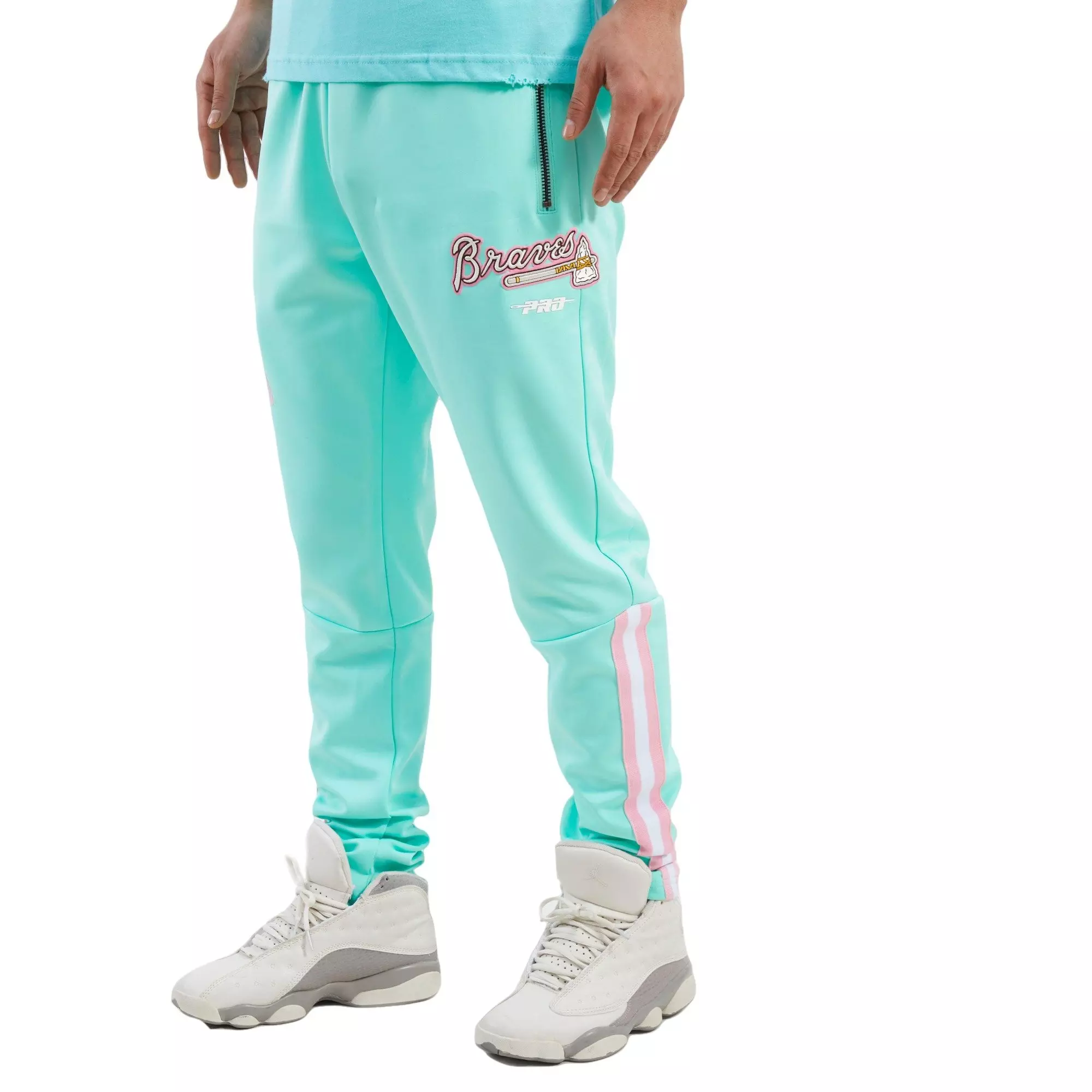 Pro Standard Men's Atlanta Braves Drip Track Pants - MINT