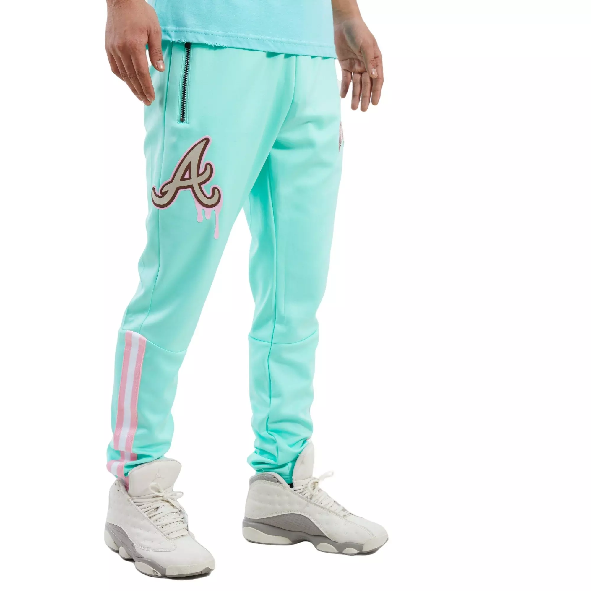 Pro Standard Men's Atlanta Braves Drip Track Pants - MINT