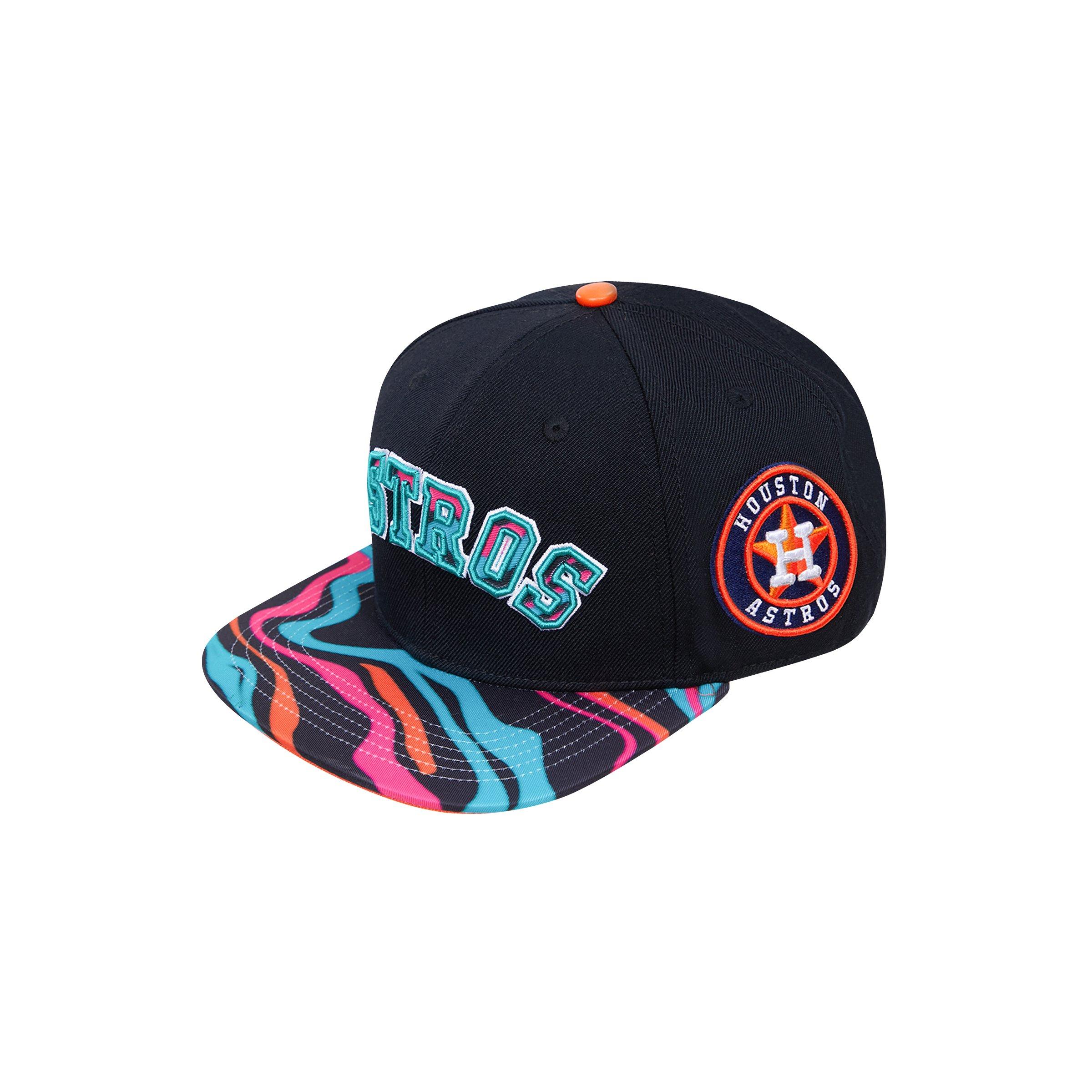 Pro Standard Houston Astros Swirl Snapback Hat - BLACK Thumbnail View 1