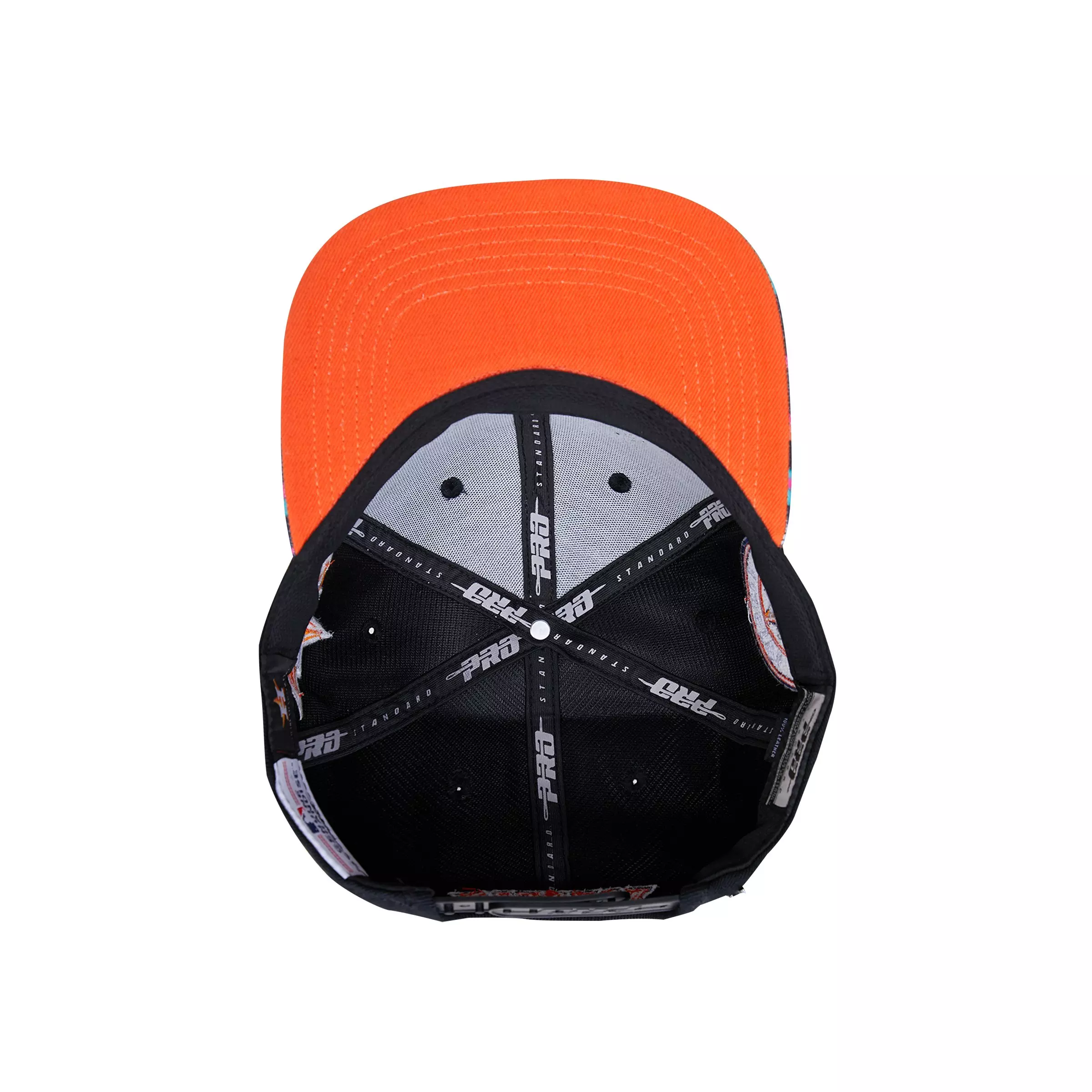 Pro Standard Houston Astros Swirl Snapback Hat - BLACK
