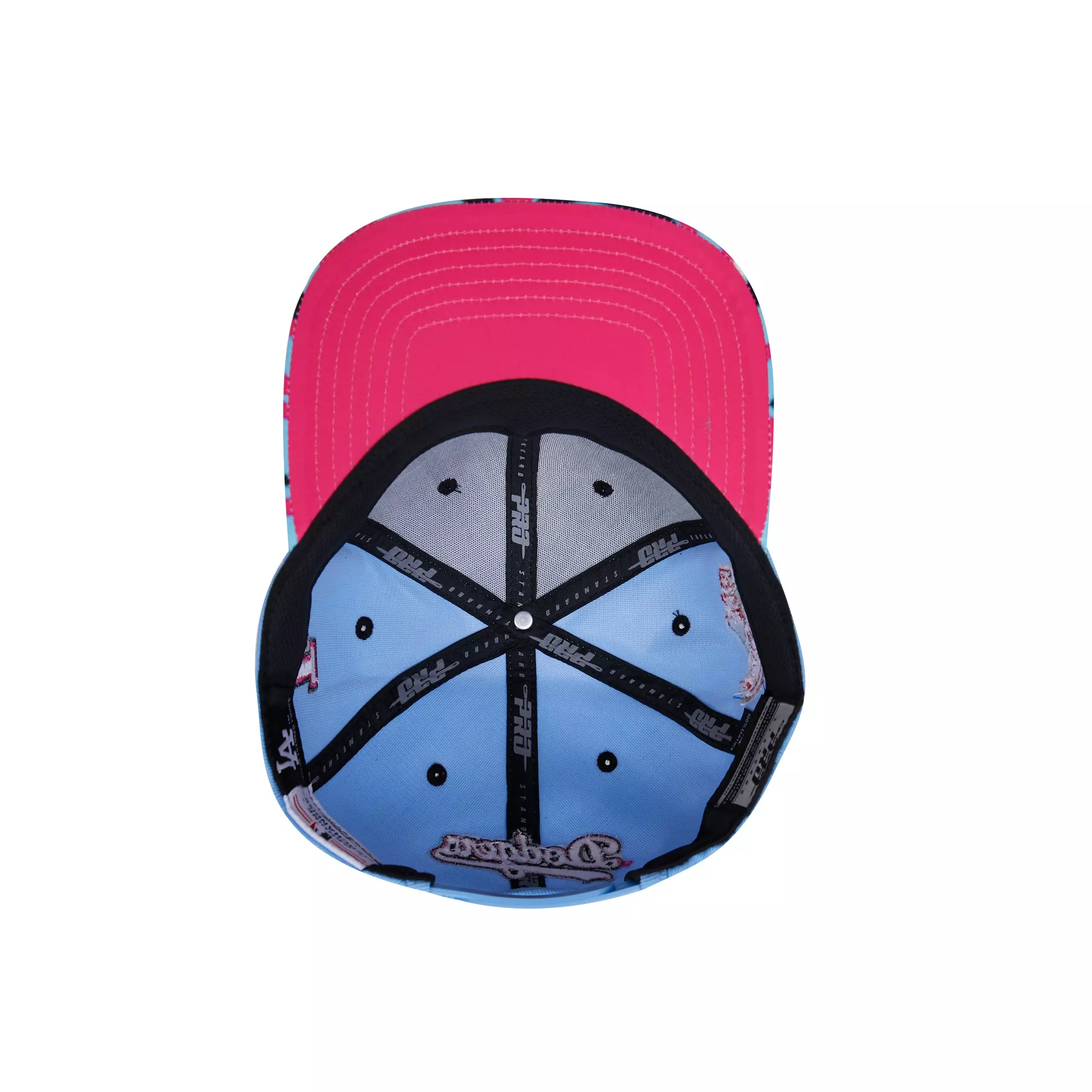 Pro Standard Los Angeles Dodgers Swirl Snapback Hat - BLUE/PINK