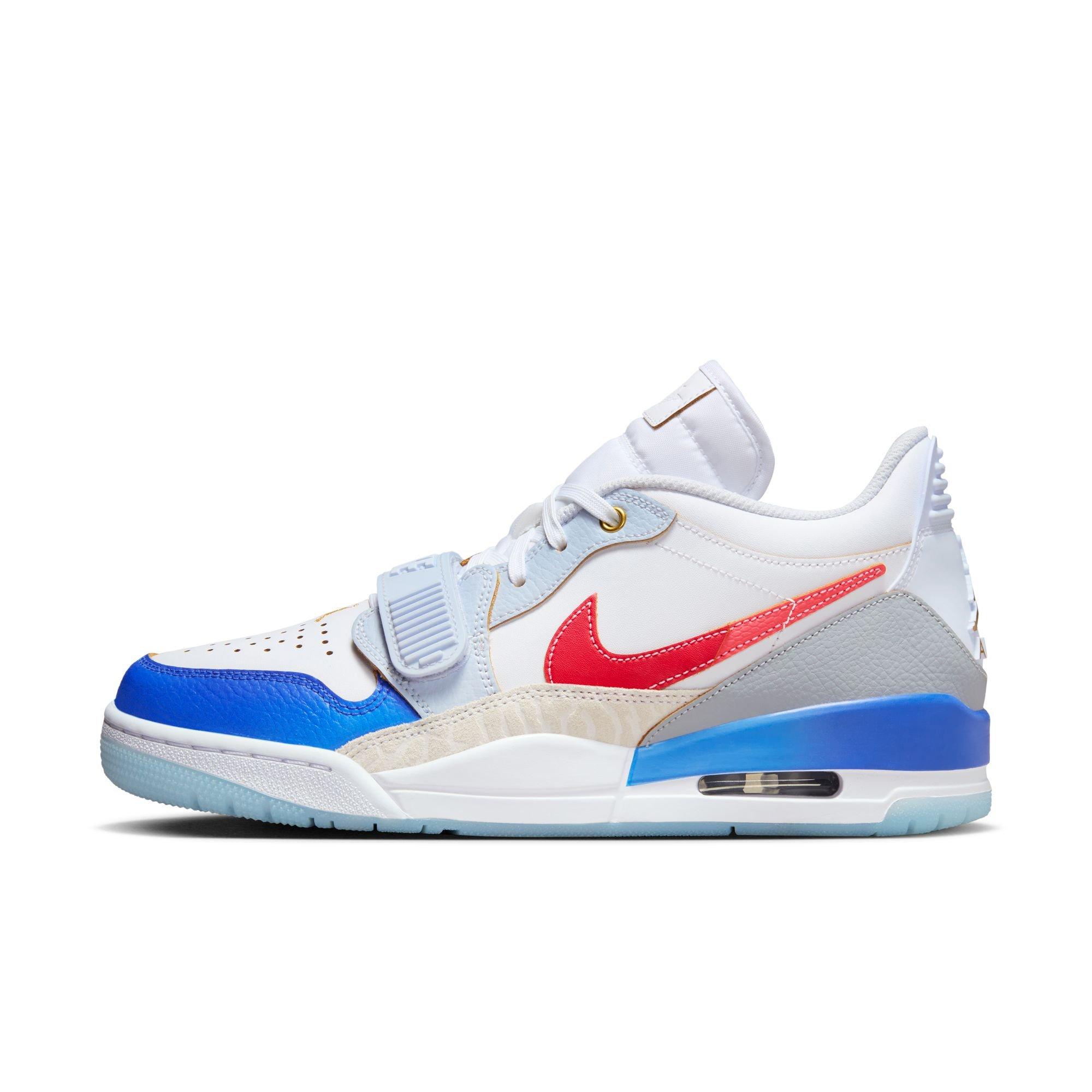 Jordan Legacy 312 Low "White/University Red/Game Royal" Men's Shoe - WHITE/BLUE Thumbnail View 3