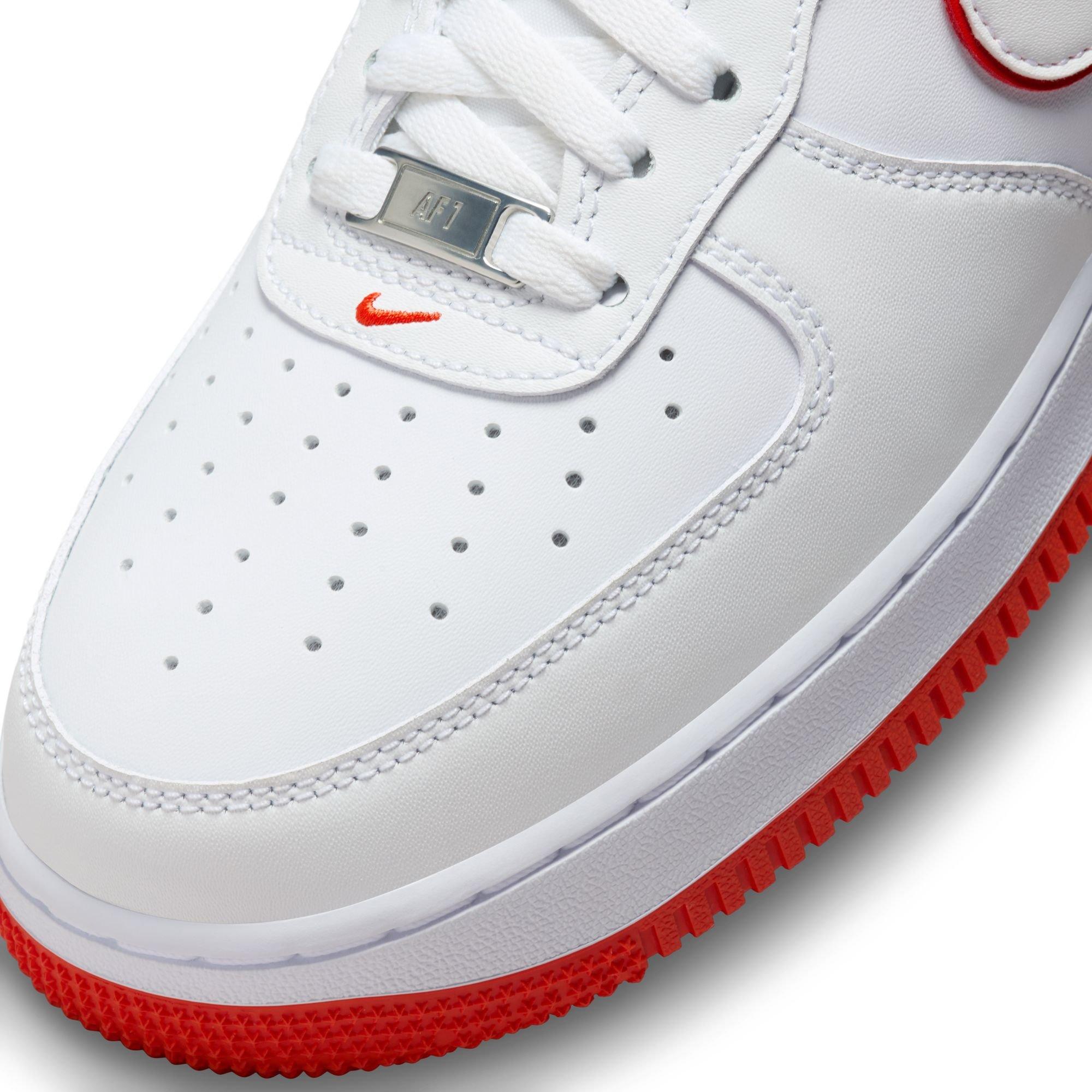 Nike Air Force 1 Low '07 White/Picante Red Men's Shoe - Hibbett