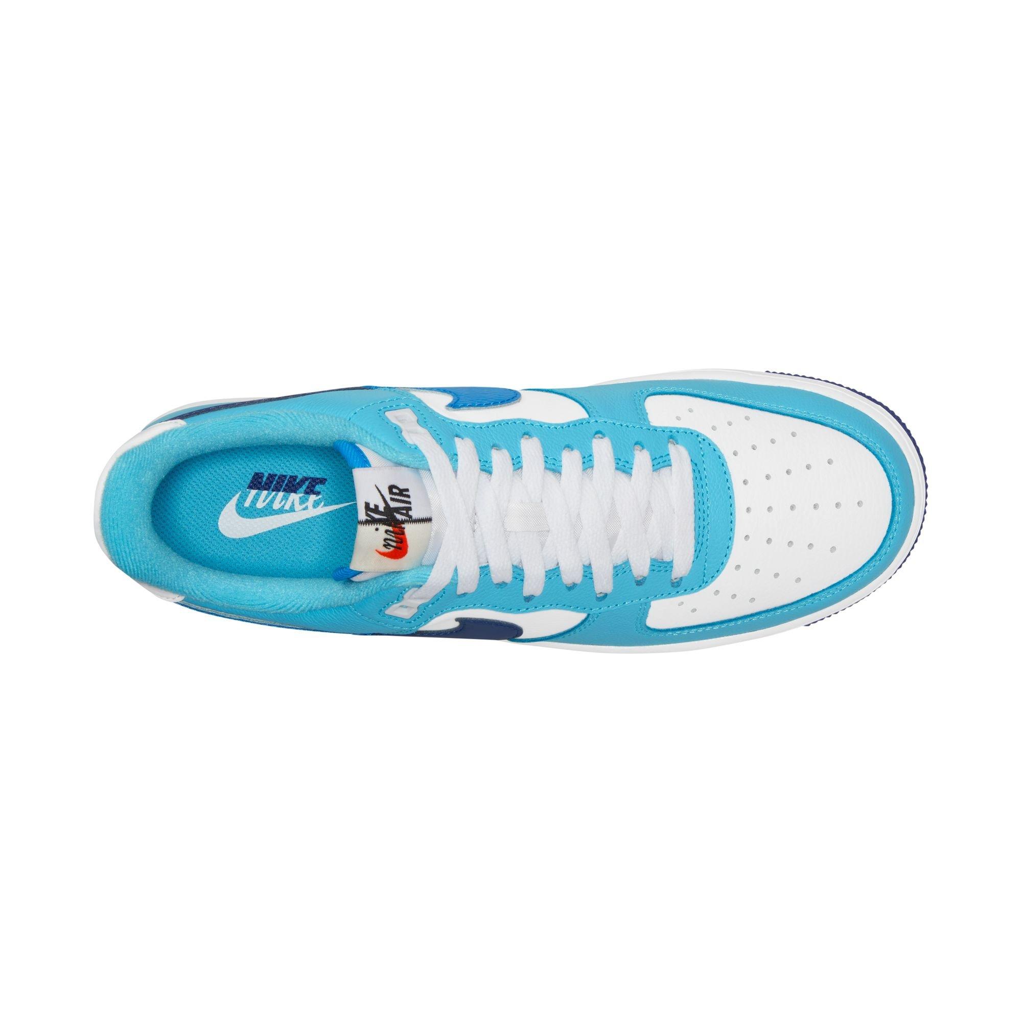 The Nike Air Force 1 Low Split Light Photo Blue showcases a