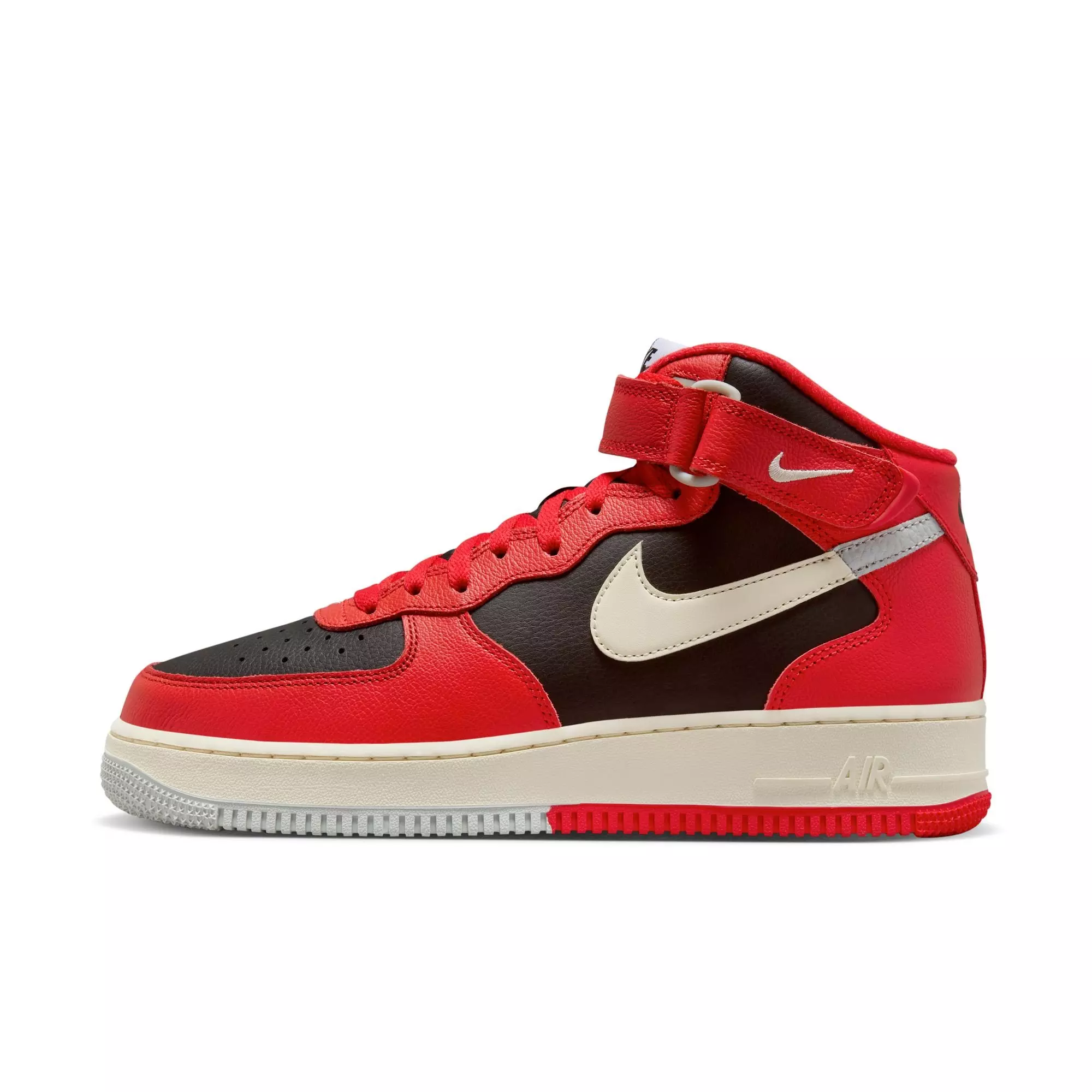Nike Air Force 1 Mid '07 LV8 Split "Bred" Men's Shoe - RED/BLACK
