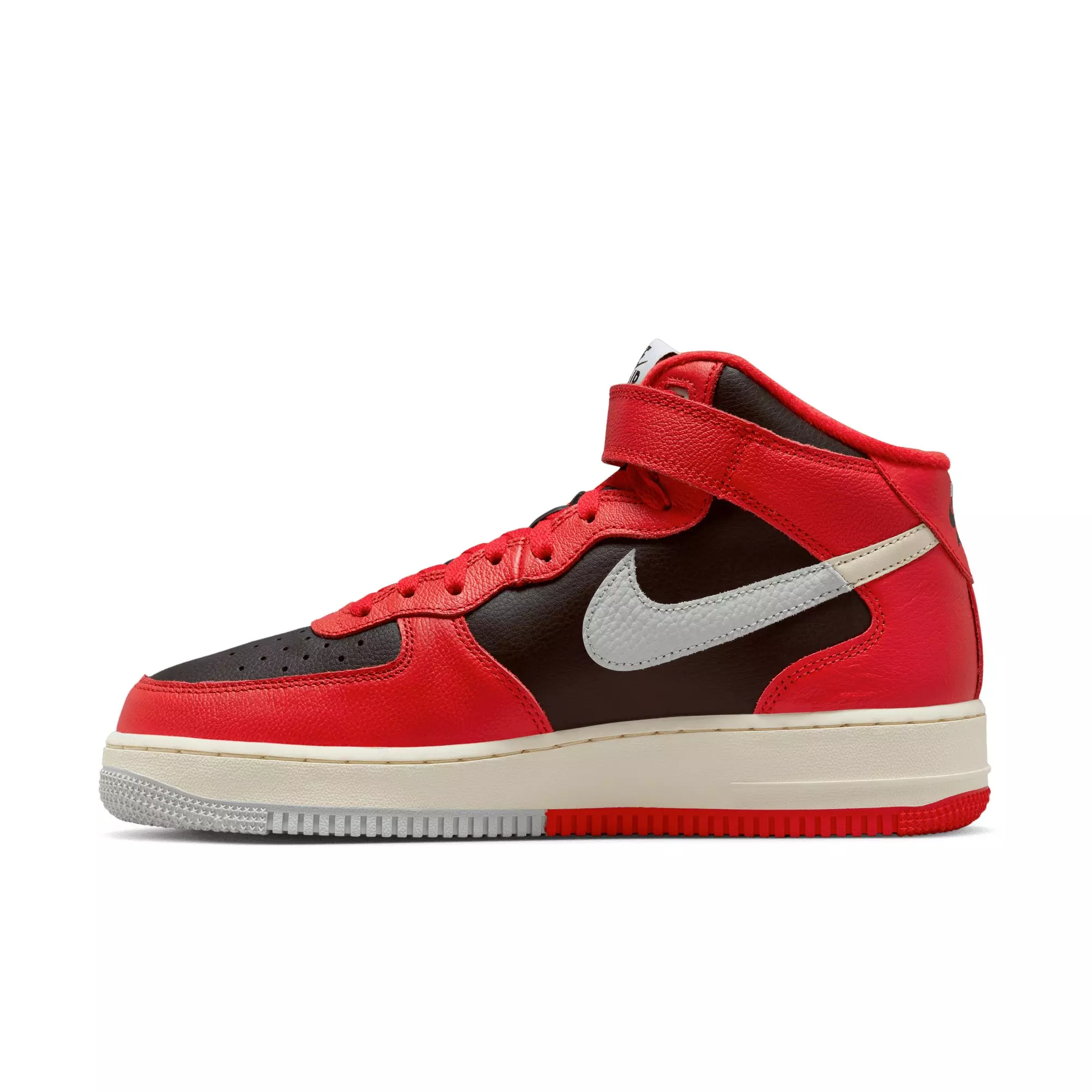 Nike Air Force 1 Mid '07 LV8 Split "Bred" Men's Shoe - RED/BLACK