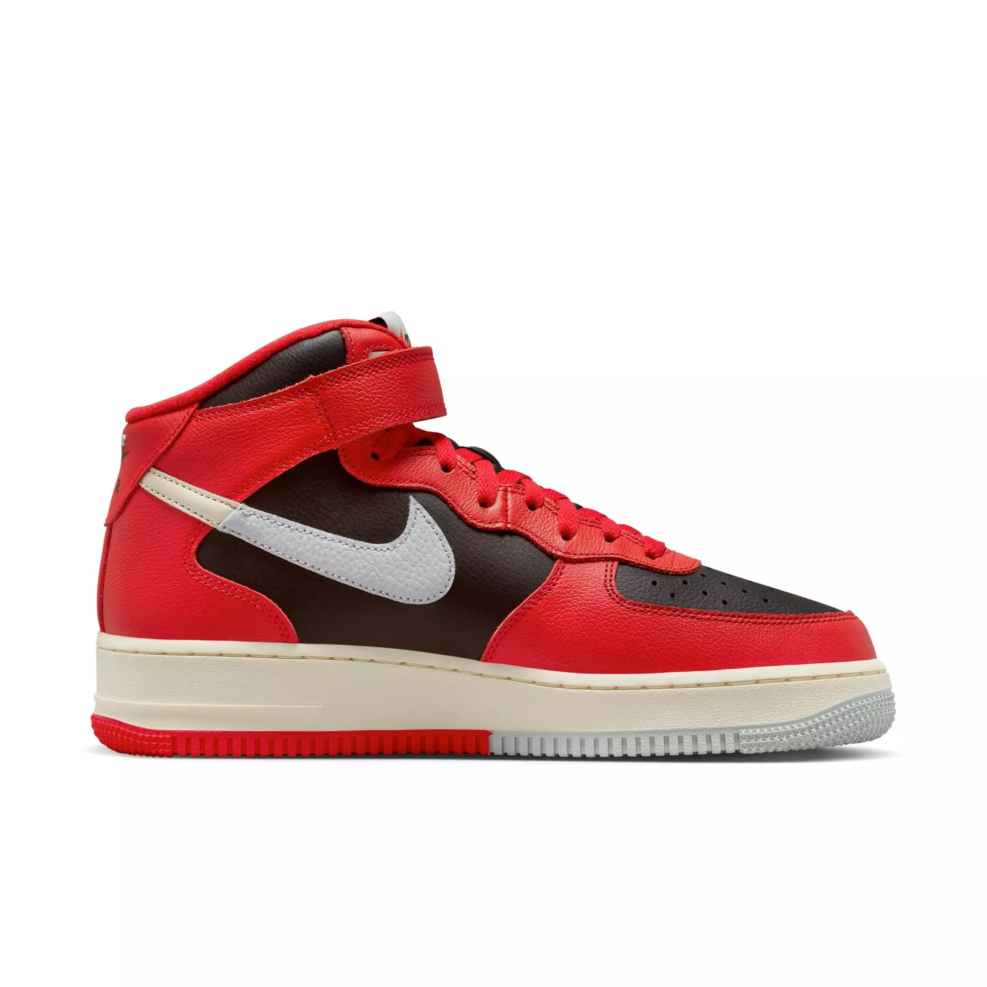 Nike Air Force 1 Mid '07 LV8 Split "Bred" Men's Shoe - RED/BLACK