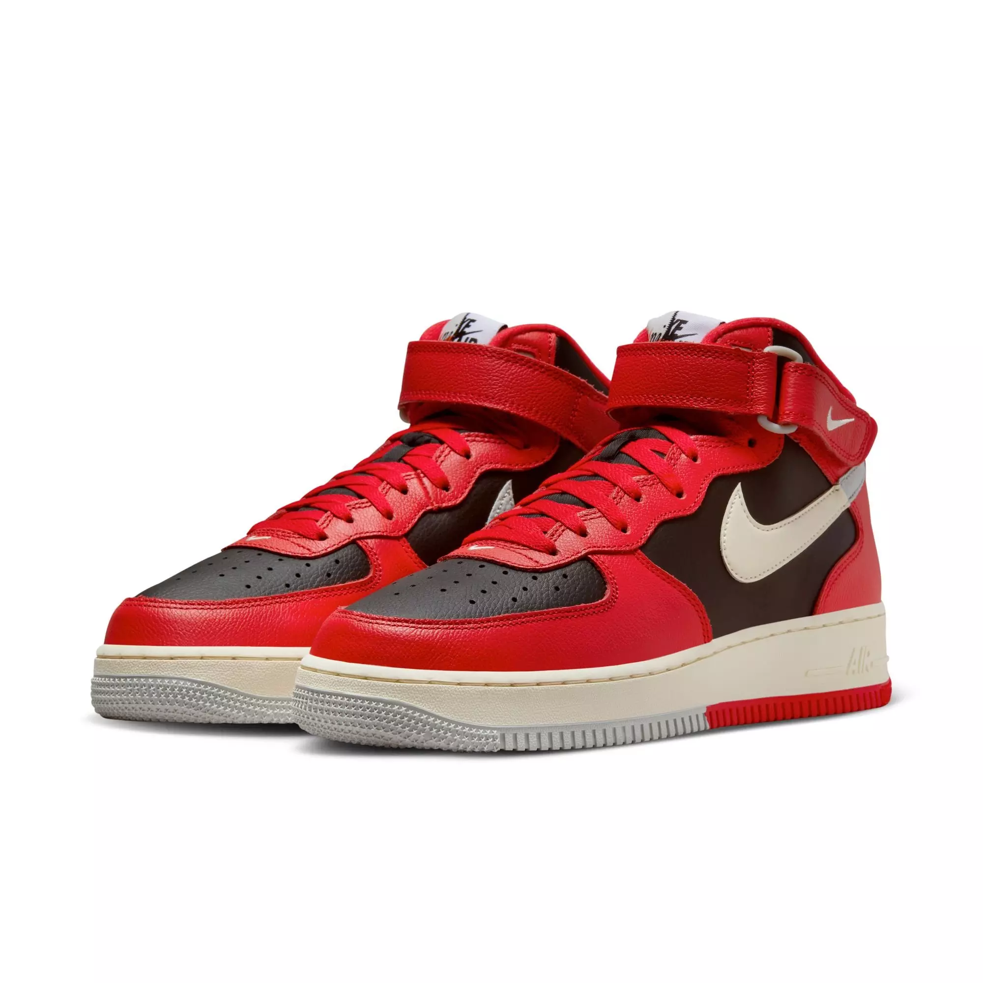Nike Air Force 1 Mid '07 LV8 Split "Bred" Men's Shoe - RED/BLACK
