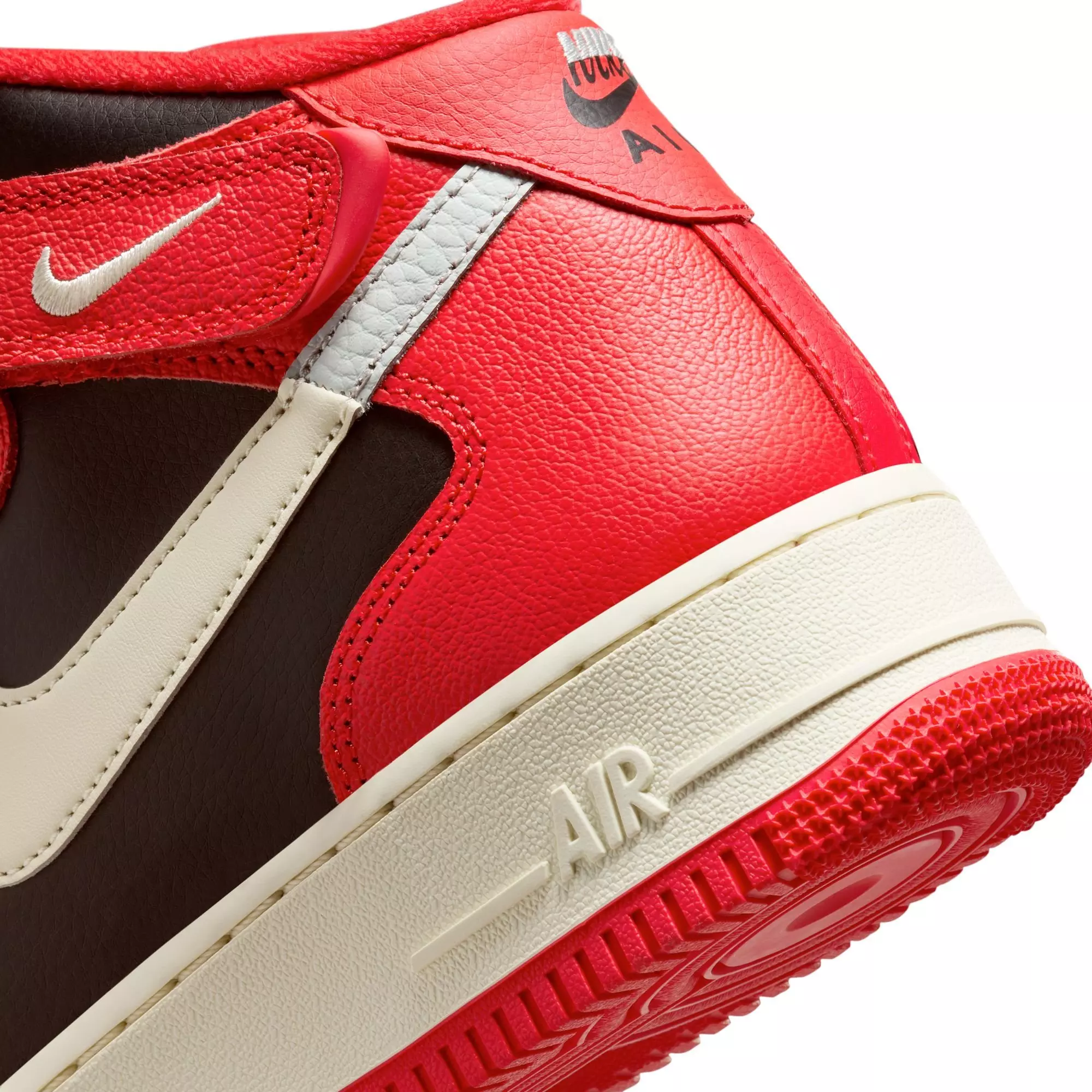 Nike Air Force 1 Mid '07 LV8 Split "Bred" Men's Shoe - RED/BLACK