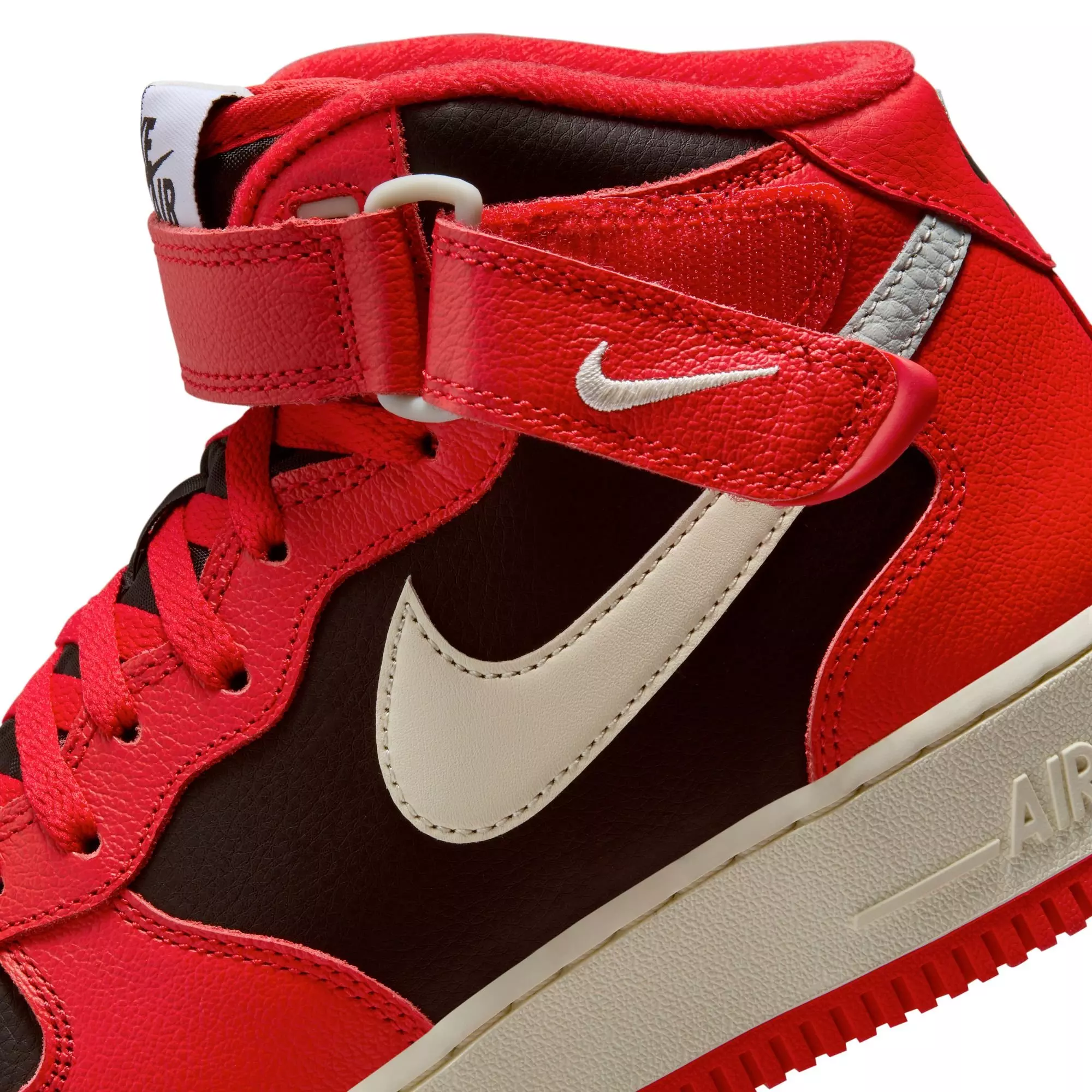 Nike Air Force 1 Mid '07 LV8 Split "Bred" Men's Shoe - RED/BLACK