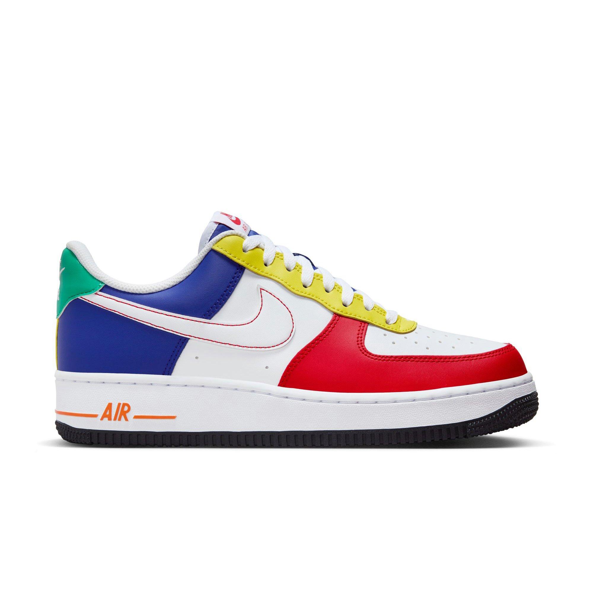 Size 15 - Nike Air Force 1 Low White Red Blue Mismatched Swooshes
