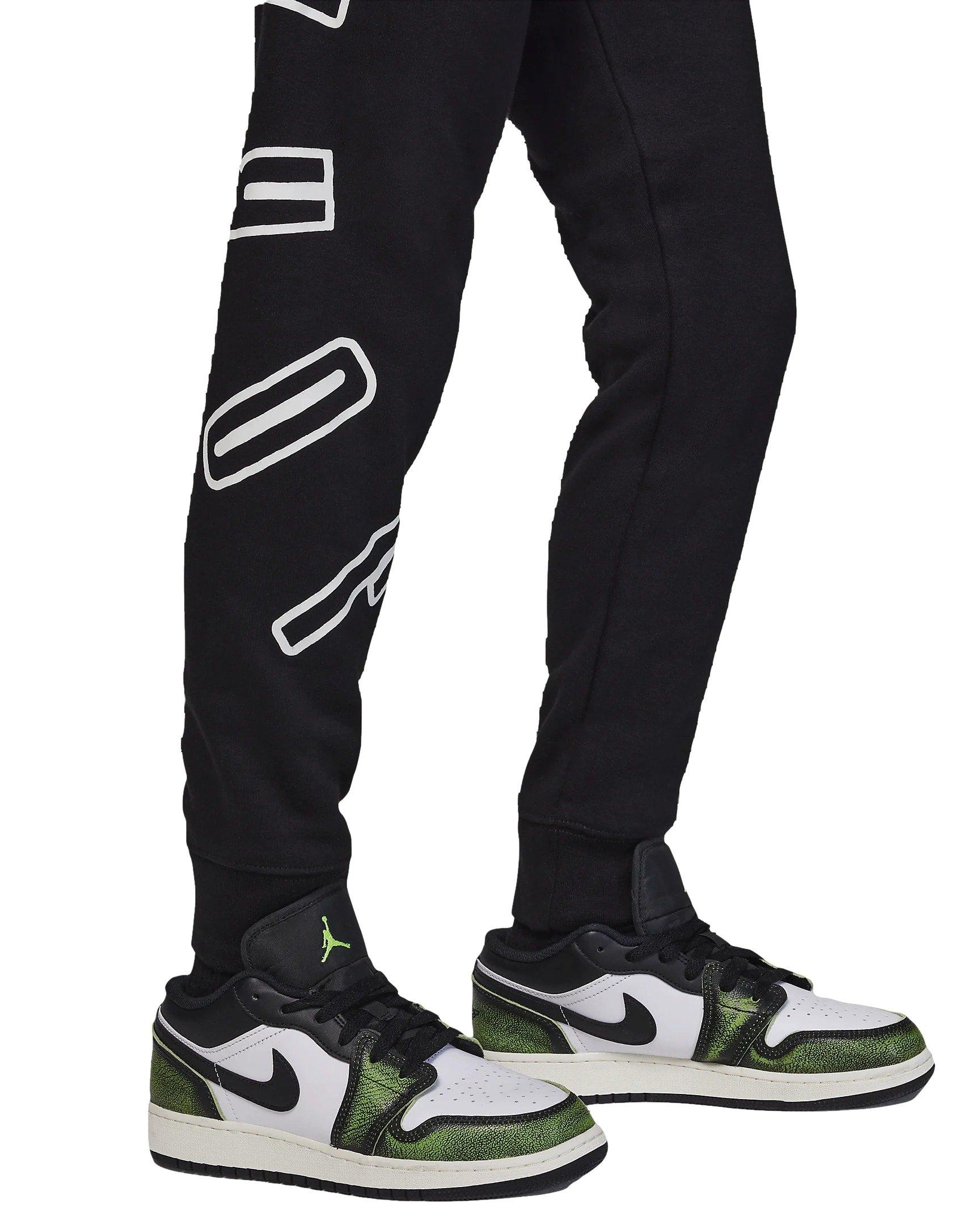 Jordan MJ Flight MVP Fleece Big Boys' Black Pants