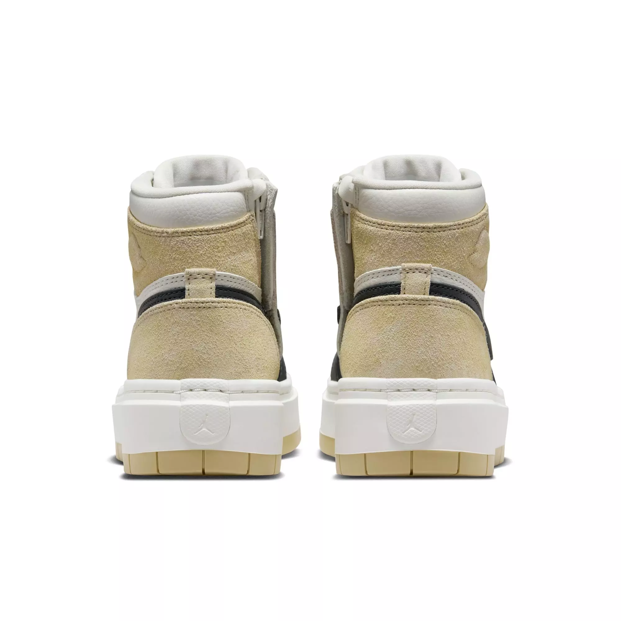 Jordan 1 Elevate High "White/Black/Tan" Women's Shoe - GREY/GOLD