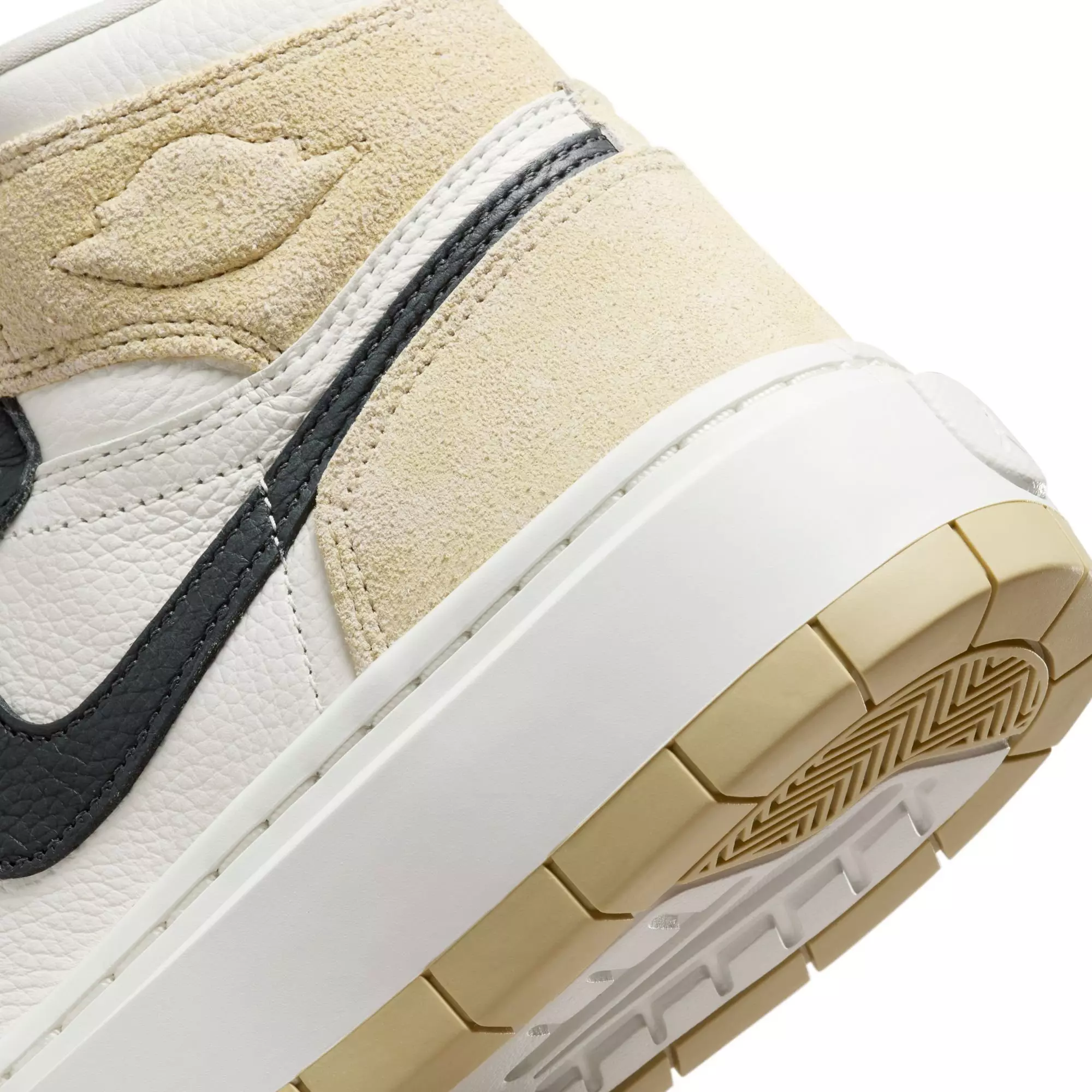 Jordan 1 Elevate High "White/Black/Tan" Women's Shoe - GREY/GOLD