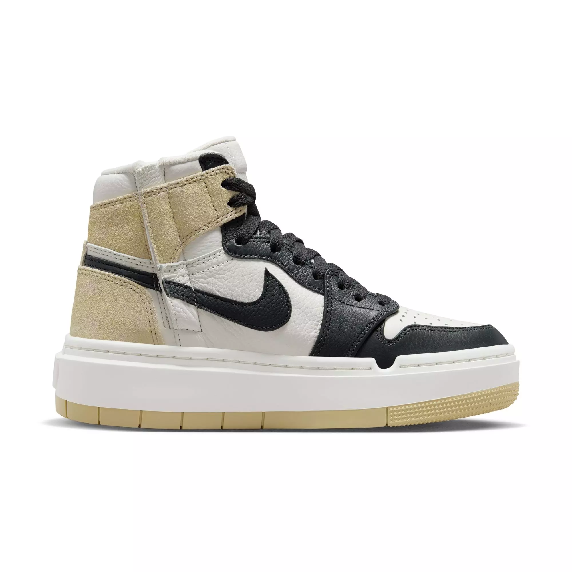 Jordan 1 Elevate High "White/Black/Tan" Women's Shoe - GREY/GOLD