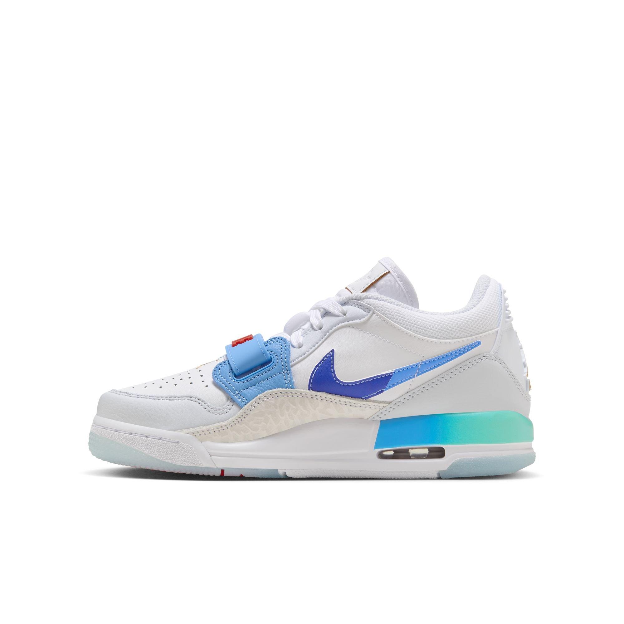 Jordan Legacy 312 "White/Emerald Rise/University Red" Grade School Boys' Shoe - WHITE/BLUE Thumbnail View 4