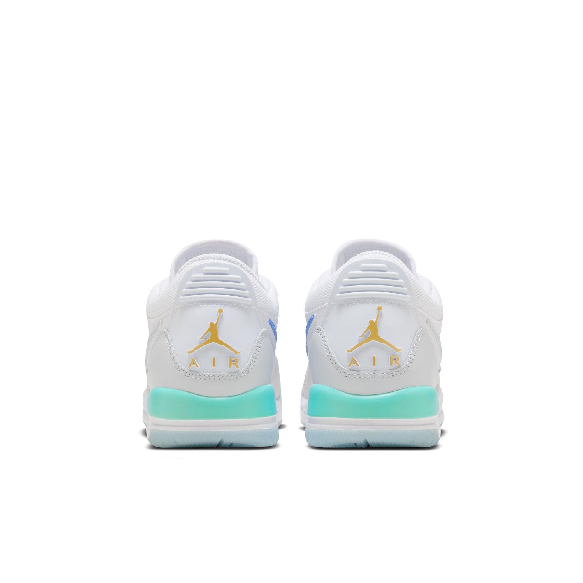 Jordan Legacy 312 "White/Emerald Rise/University Red" Grade School Boys' Shoe - WHITE/BLUE Thumbnail View 6