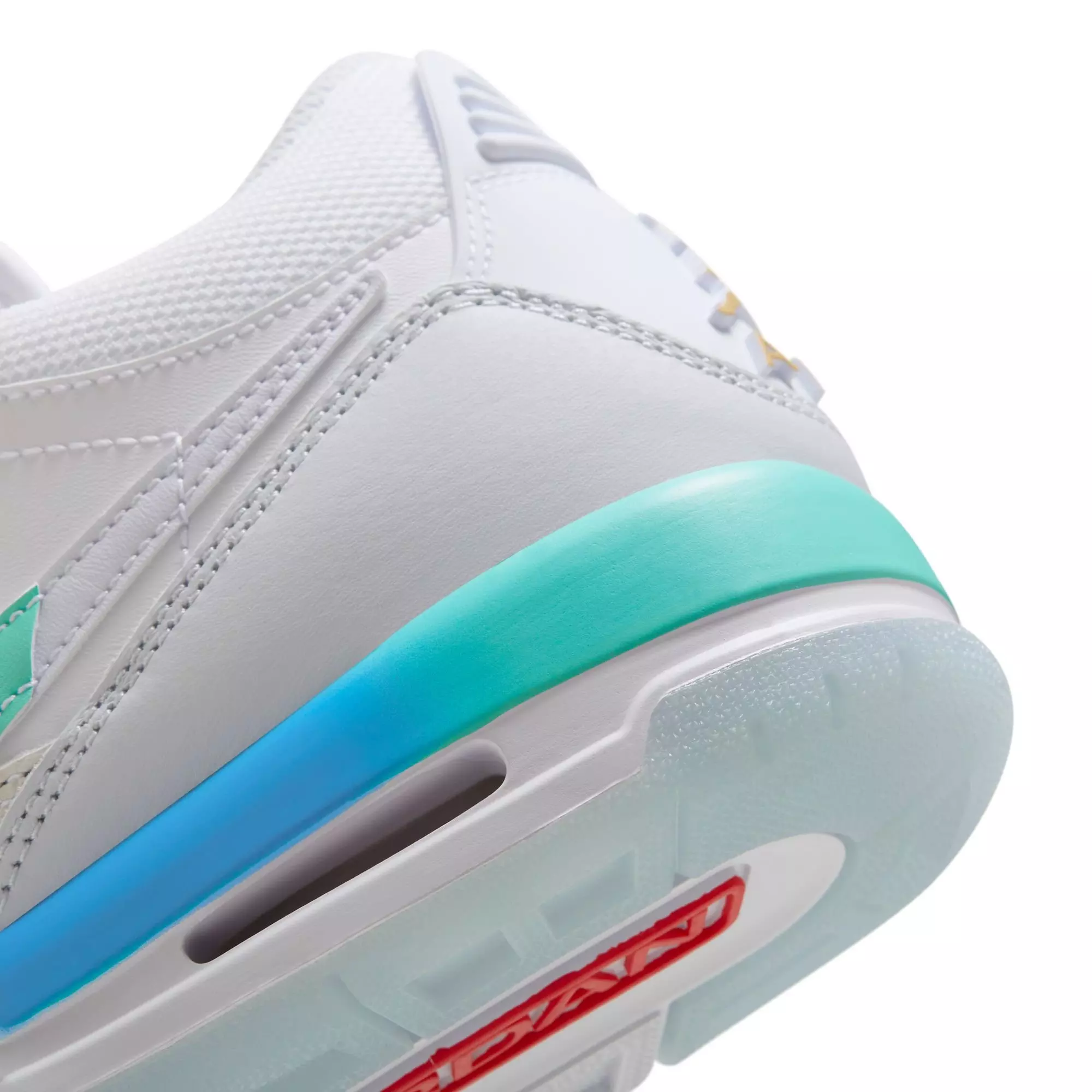 Jordan Legacy 312 "White/Emerald Rise/University Red" Grade School Boys' Shoe - WHITE/BLUE