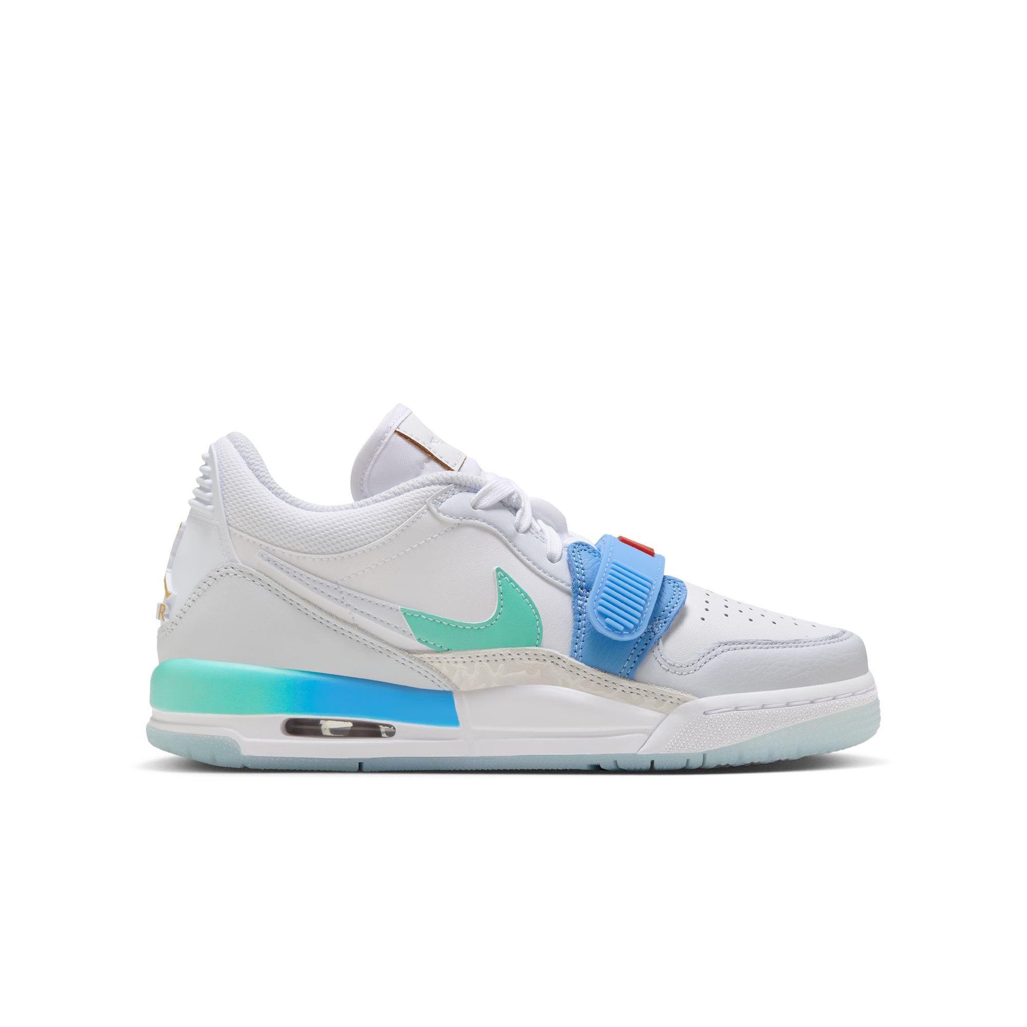 Jordan Legacy 312 "White/Emerald Rise/University Red" Grade School Boys' Shoe - WHITE/BLUE Thumbnail View 1