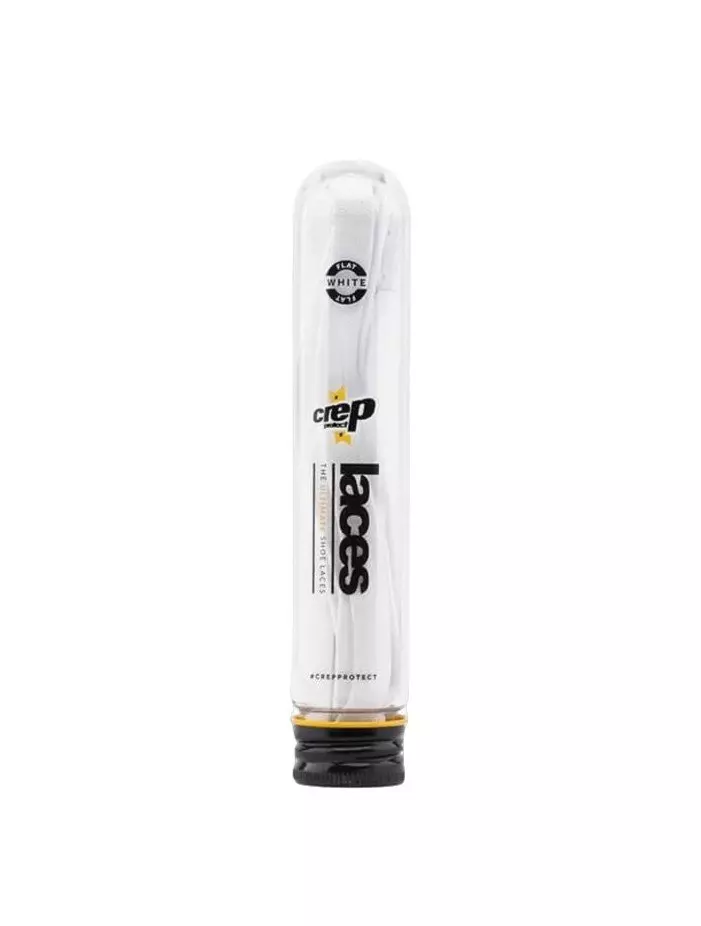 Crep Protect Flat Shoe Laces-White - WHITE