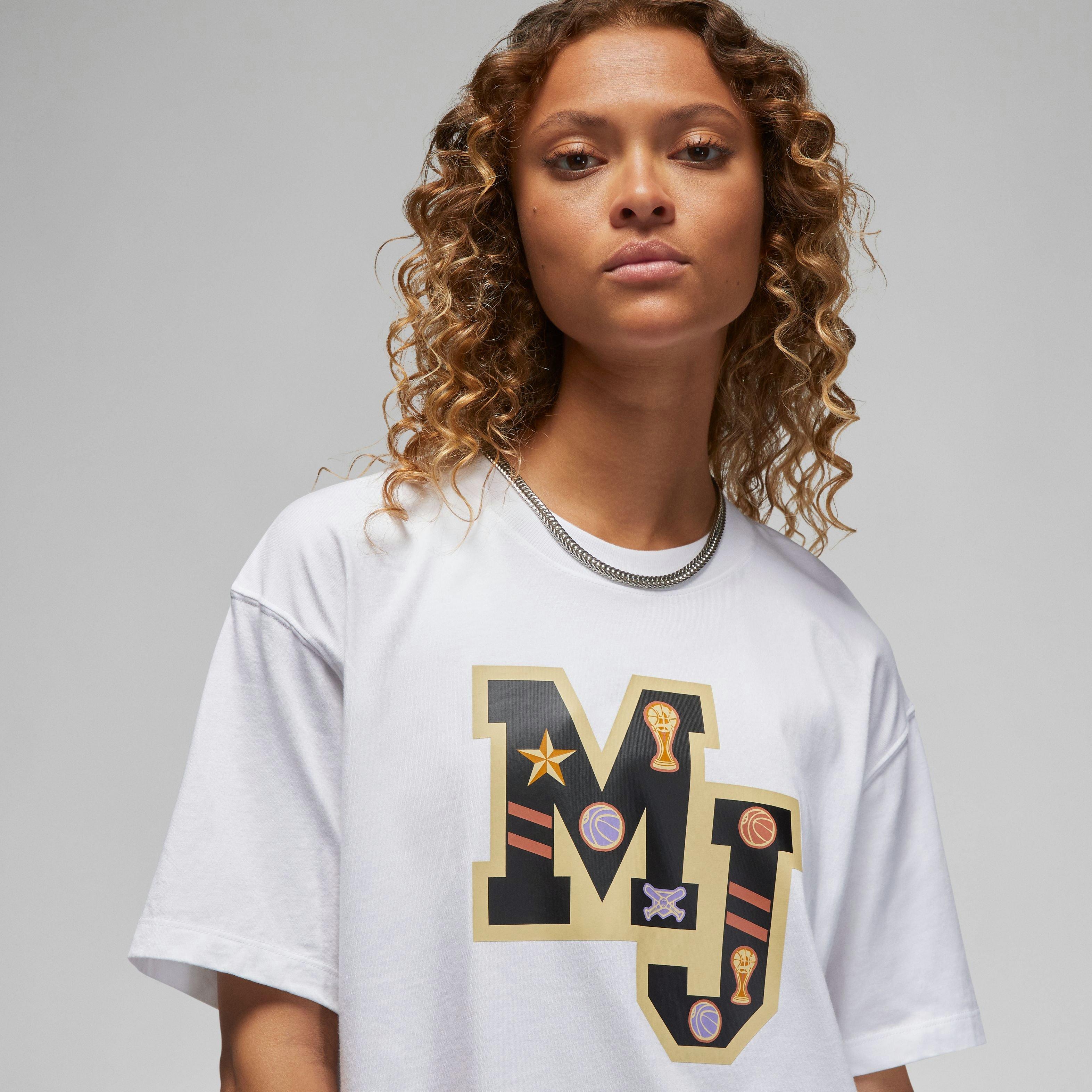 Jordan Women's Girlfriend Graphics Tee - White - WHITE Thumbnail View 3