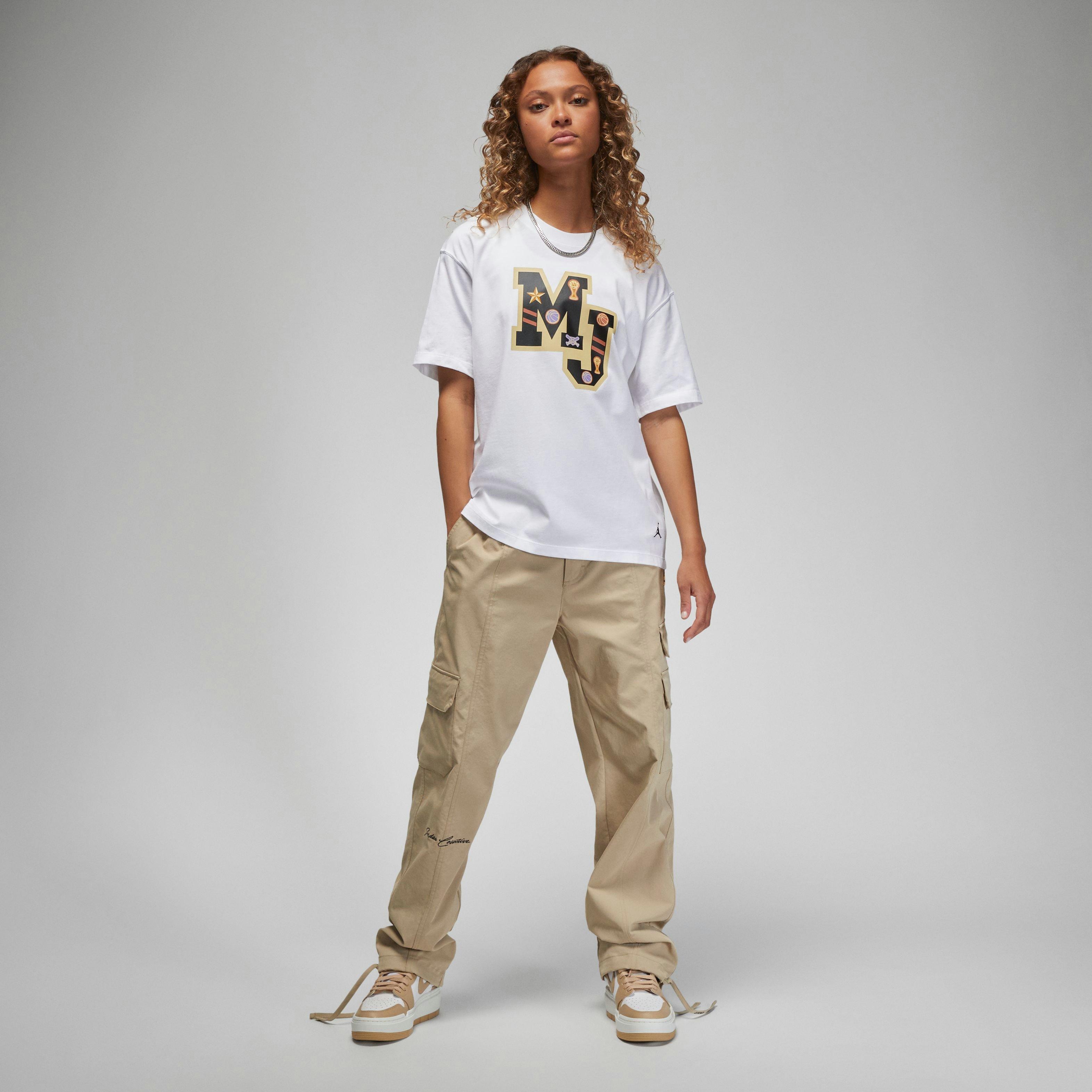 Jordan Women's Girlfriend Graphics Tee - White - WHITE Thumbnail View 5