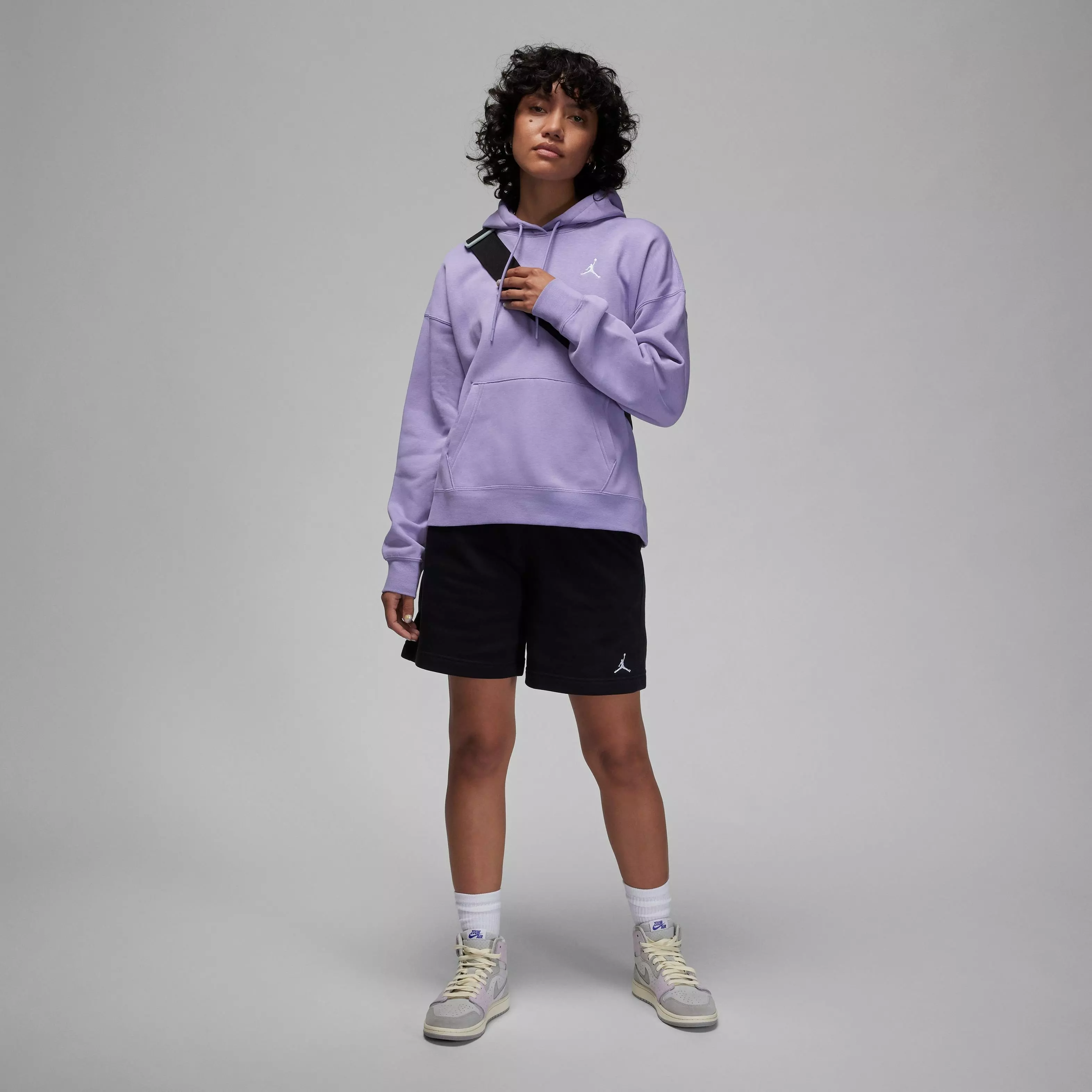 Jordan Women's Brooklyn Fleece Hoodie - Sky Light Purple - PURPLE