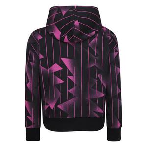 Jordan Big Girls' Essentials All-Over-Printed Pullover Hoodie - Black/Pink