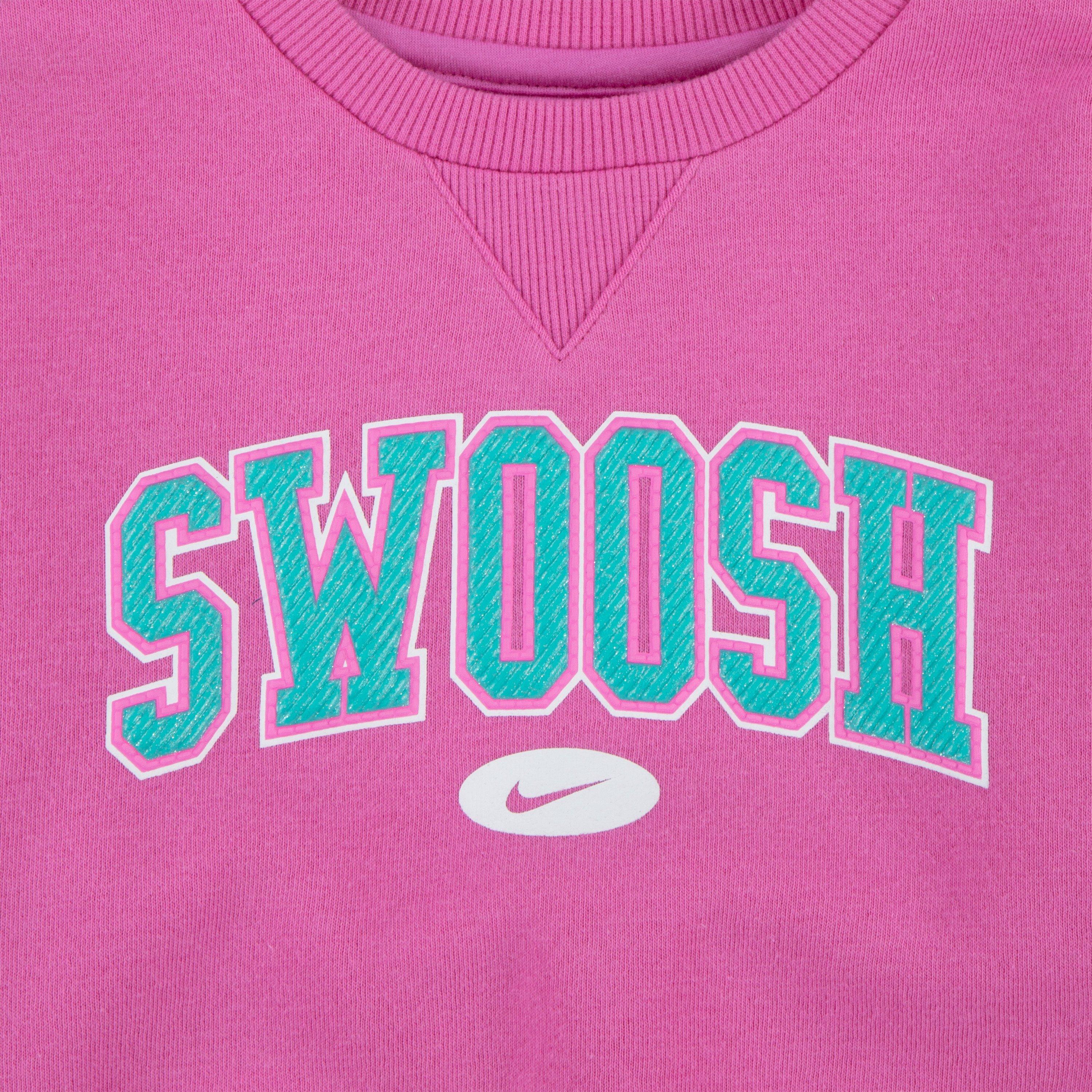 Nike Little Girls' Join The Club Leggings Set - PINK/GREEN Thumbnail View 3